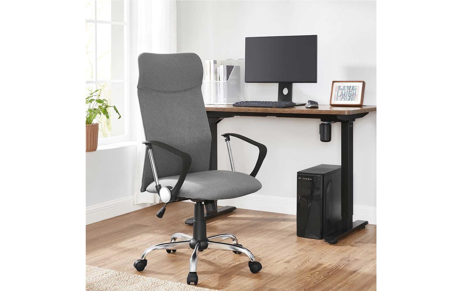 Songmics Bürostuhl – Sitzhöhe 46–56 cm, 120 kg, Grau