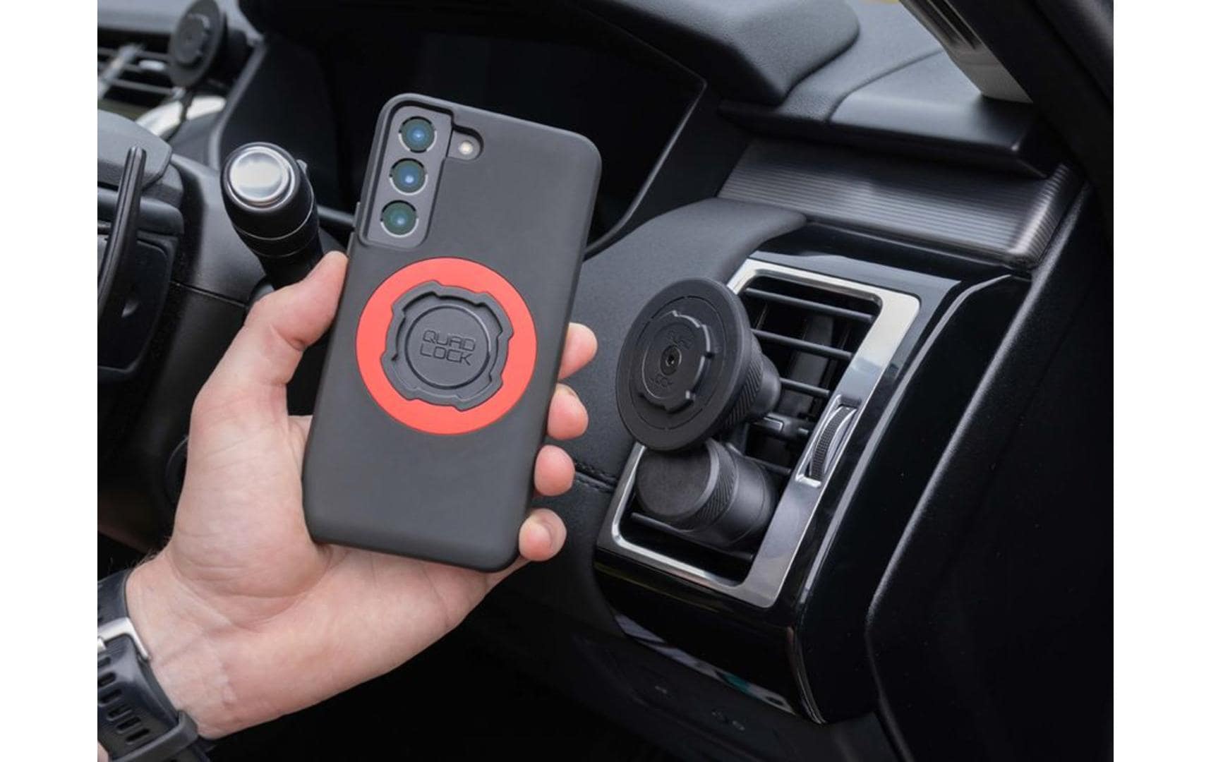 Quad Lock MAG Case Backcover – für Samsung Galaxy S22, PC+TPU, Schwarz