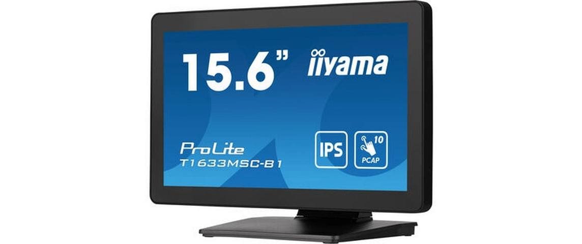 iiyama T1633MSC-B1 16" FHD PCAP 10-Touch – Zero-Bezel, 385 cd/m²