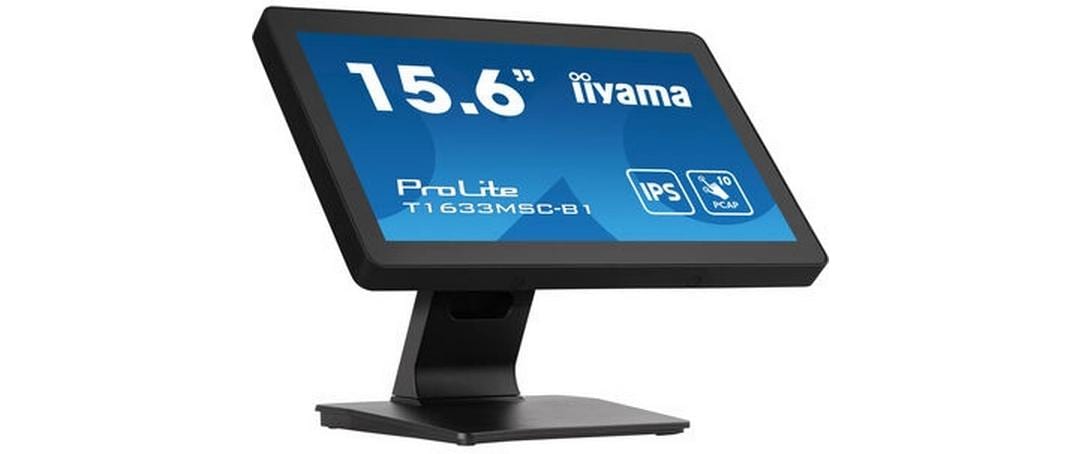 iiyama T1633MSC-B1 16" FHD PCAP 10-Touch – Zero-Bezel, 385 cd/m²
