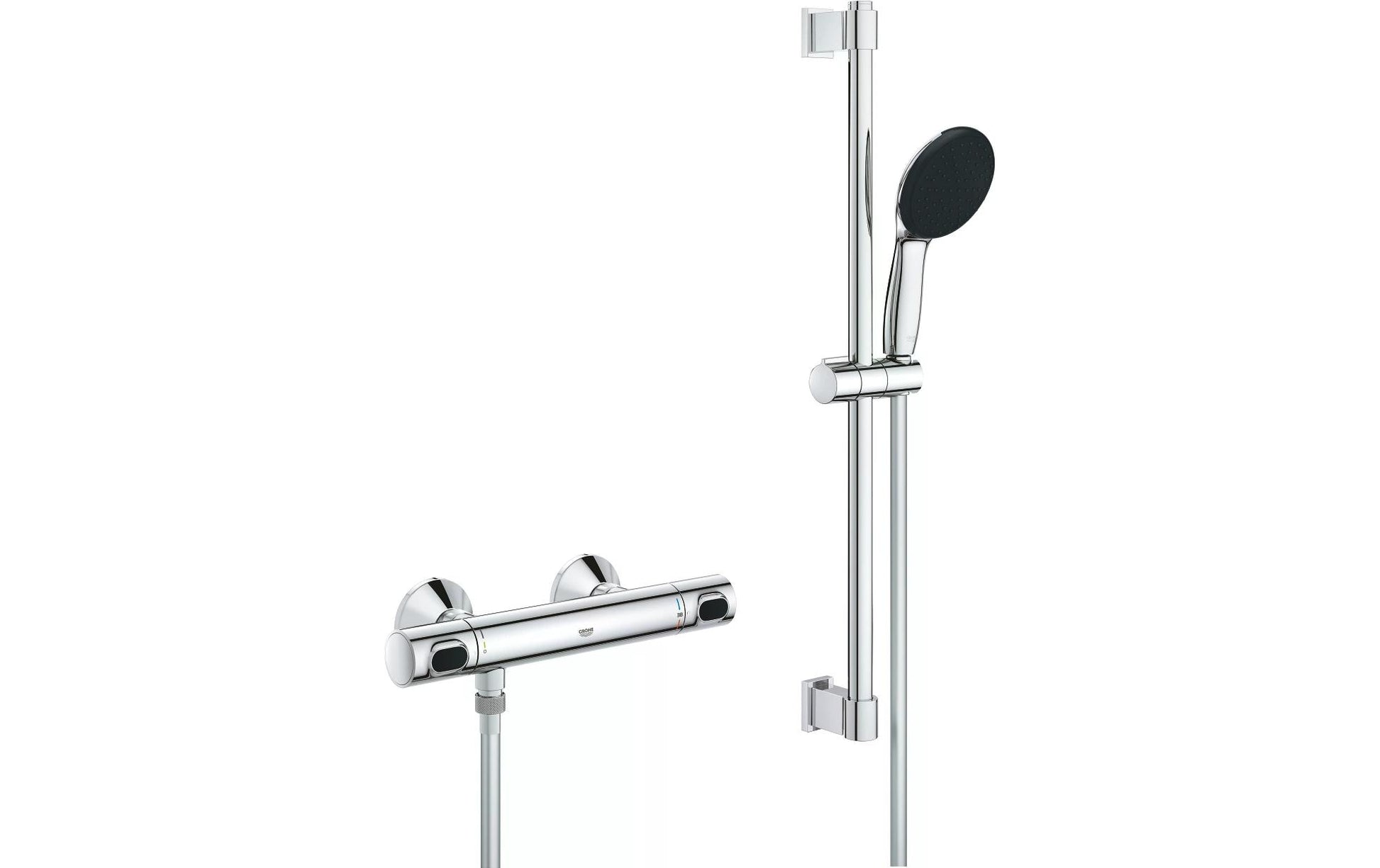 GROHE Badebatterie Precision Flow – Messing, Chrom