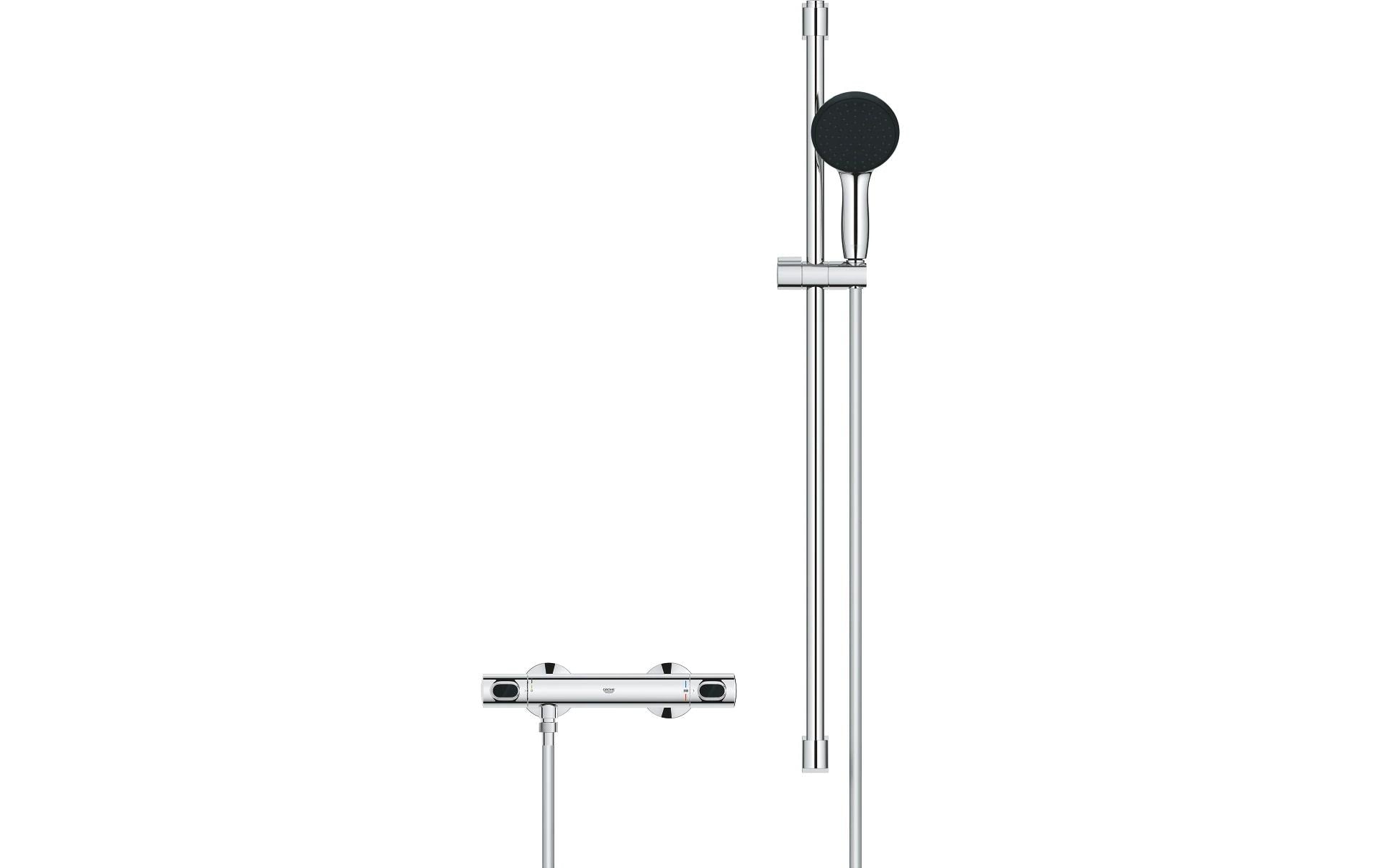 GROHE Badebatterie Precision Flow – Thermostat (Unterputz), Messing, Chrom