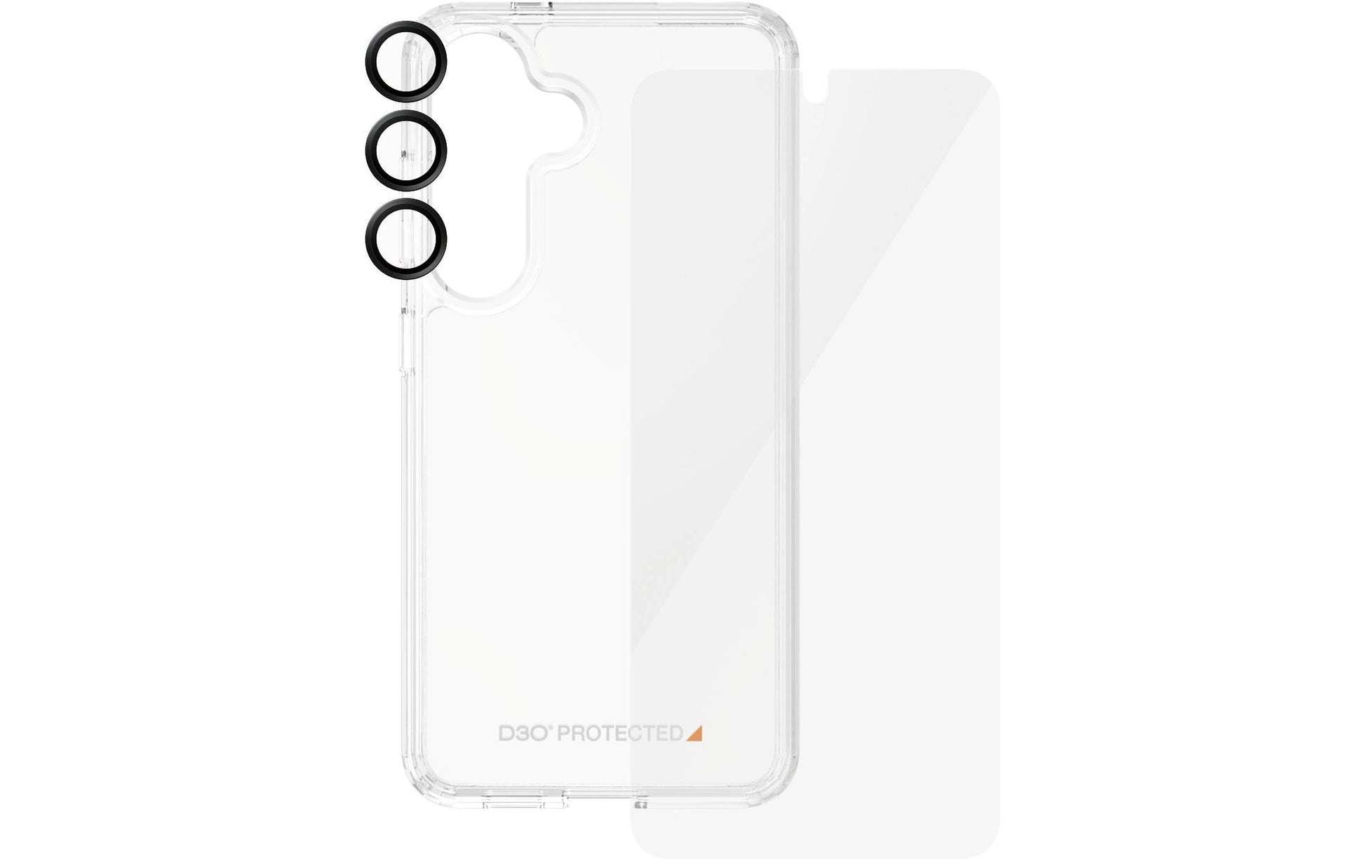 PanzerGlass Schutz-Set 3-in-1 – für Samsung Galaxy S24 – UWF, kratzresistent, Hartglas, transparent