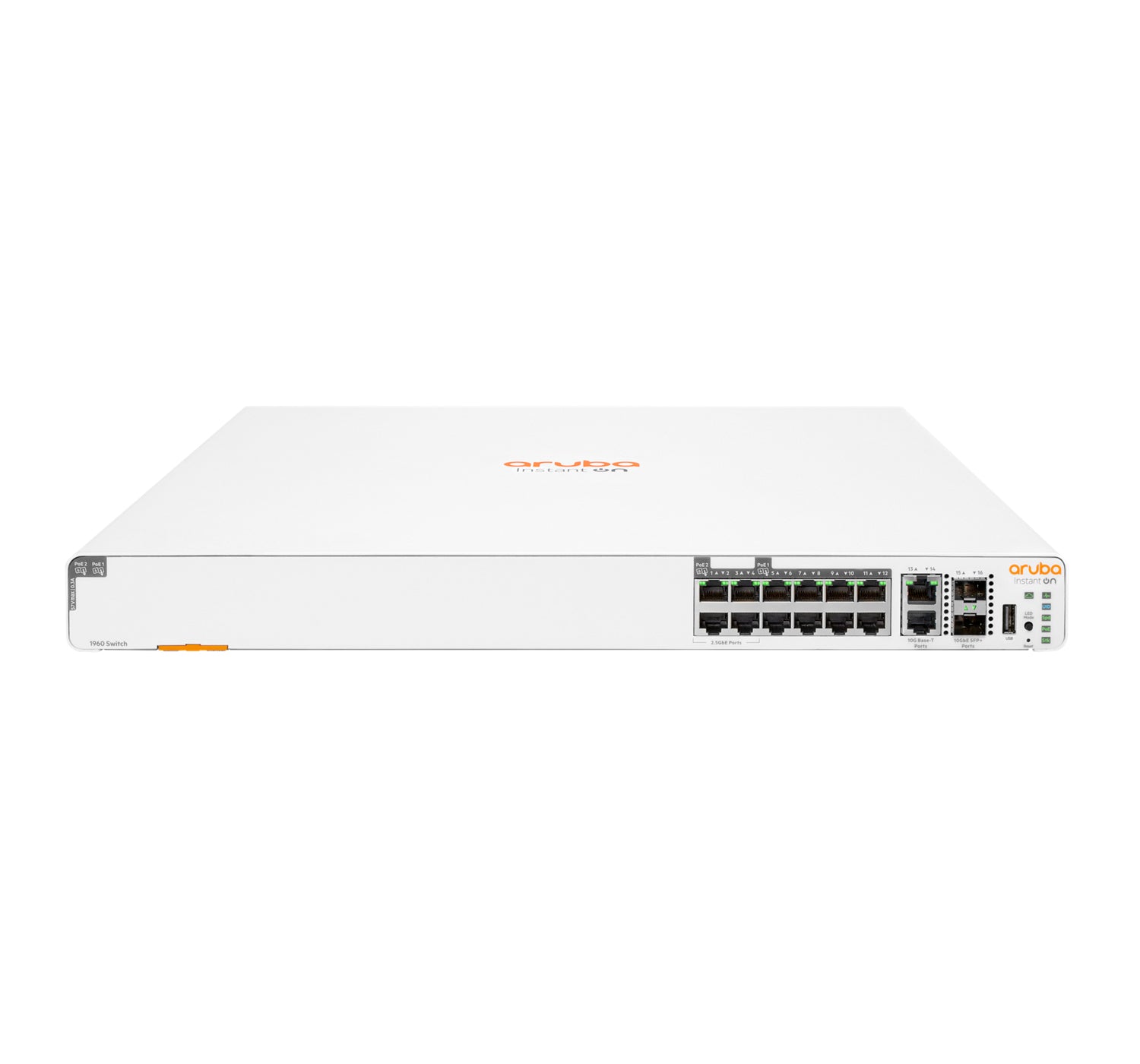 HPE Aruba Networking Instant On 1960 8G – Managed Switch – 4×GbE+4×2.5G, 2×SFP+, L2+/L3, PoE++ 480 W, 1U