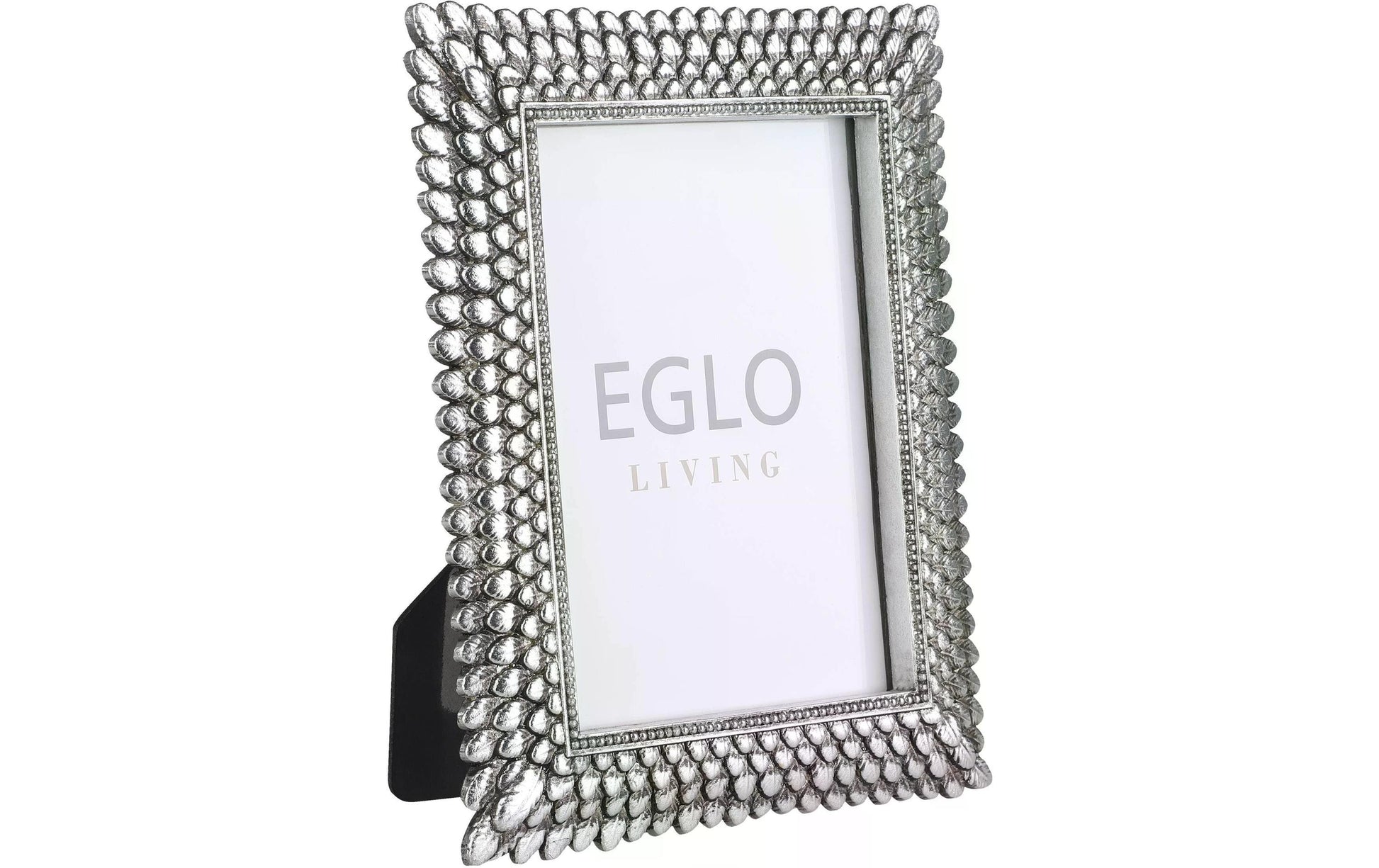 EGLO Bilderrahmen – für 13 × 18 cm – Glas & Kunststoff & Polyresin, silber