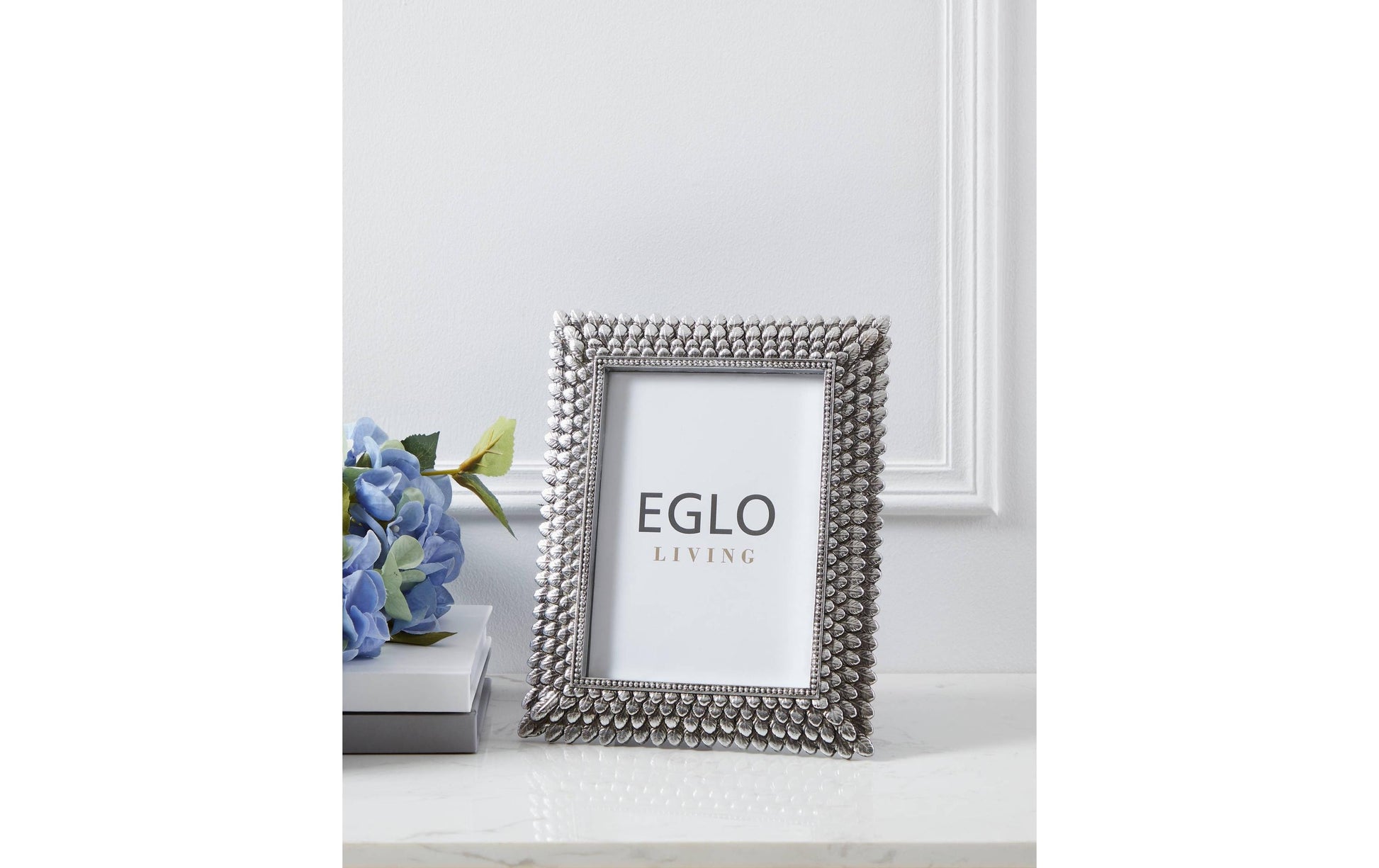 EGLO Bilderrahmen – für 13 × 18 cm – Glas & Kunststoff & Polyresin, silber