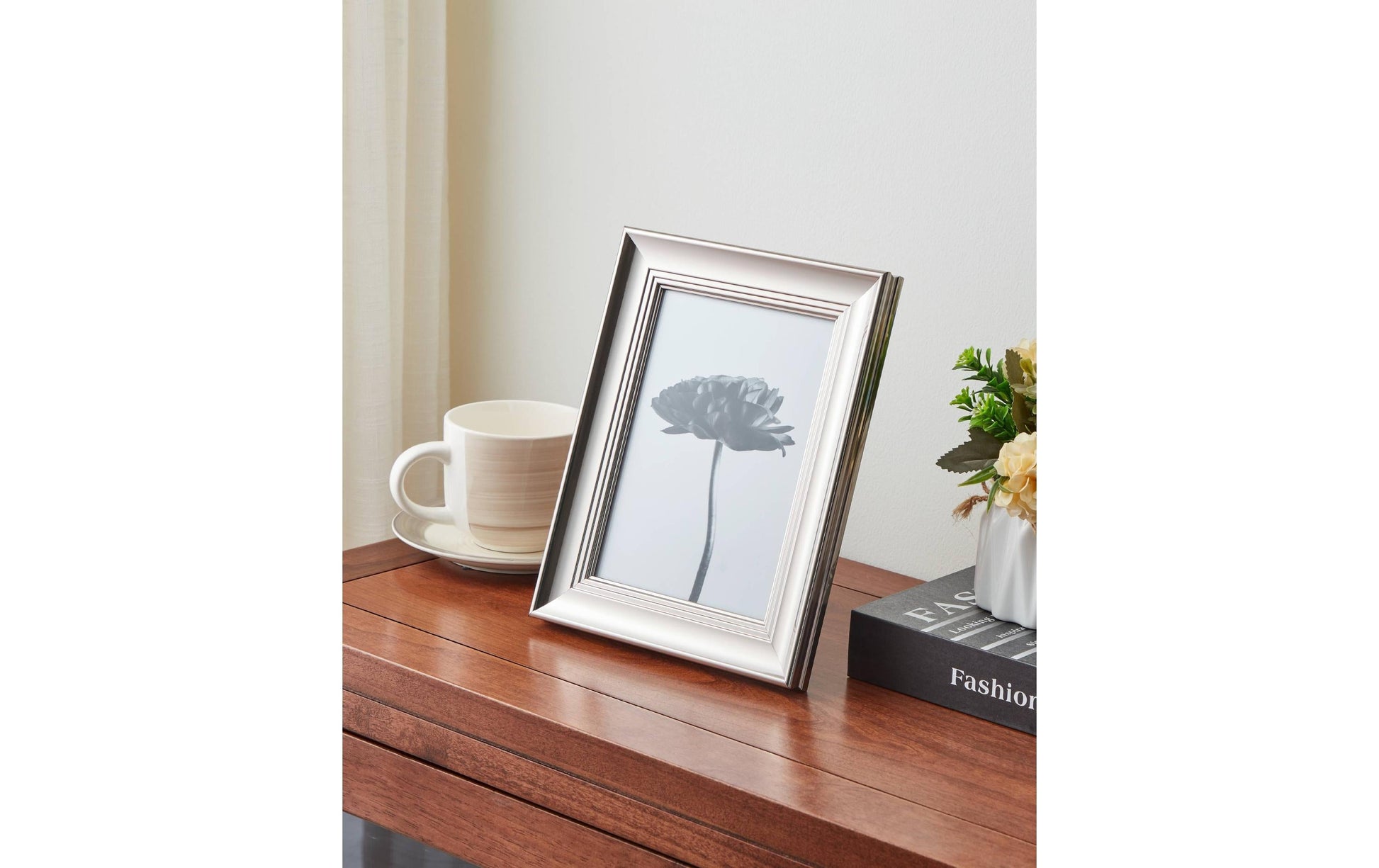 EGLO Bilderrahmen – für 13 × 18 cm – Glas & MDF & Kunststoff, silber