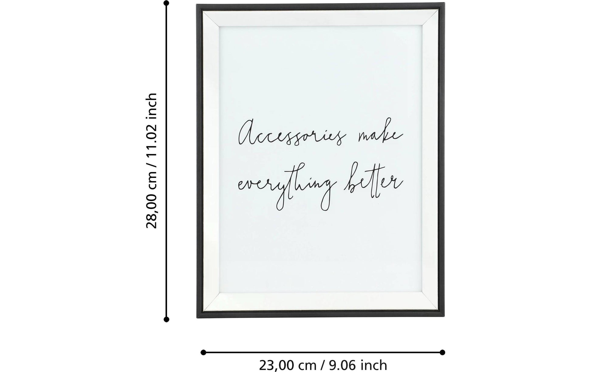 EGLO Renabie Bilderrahmen – für 20 × 25 cm – Glas & MDF & Holz, schwarz