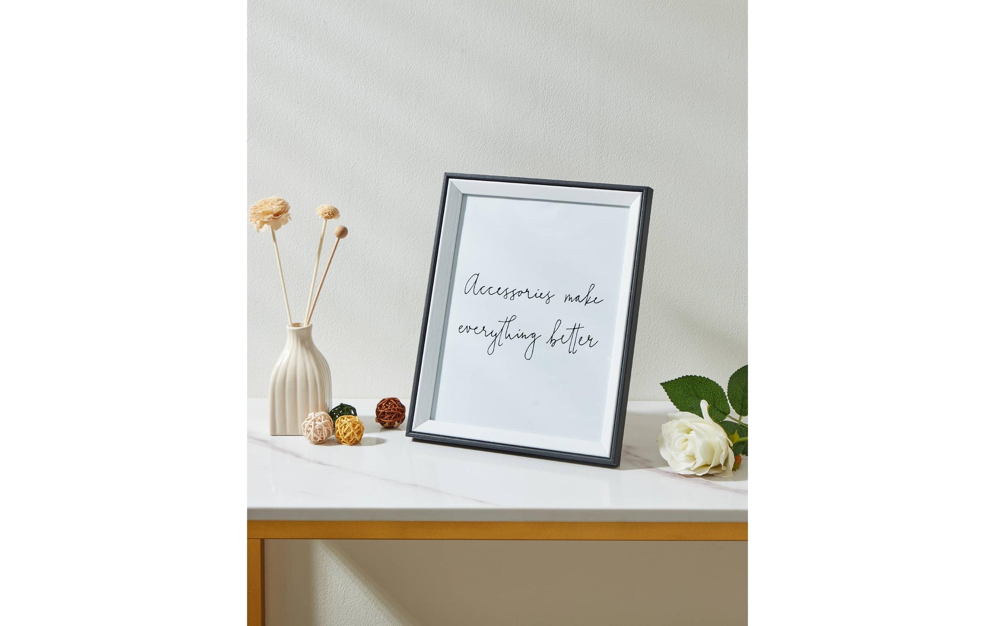 EGLO Renabie Bilderrahmen – für 20 × 25 cm – Glas & MDF & Holz, schwarz