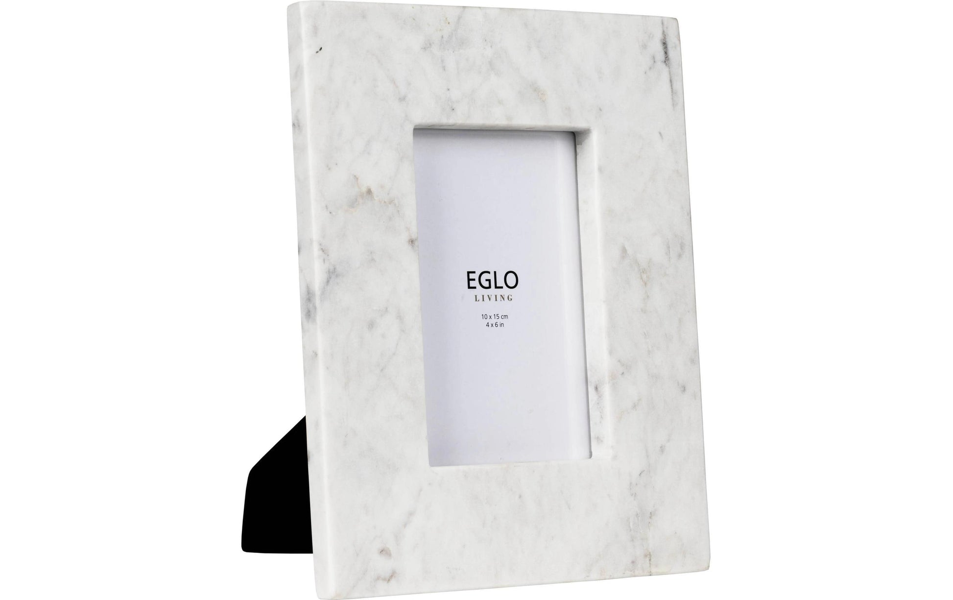 EGLO Siayan Bilderrahmen – für 10 × 15 cm – MDF & Marmor & Glas, weiss