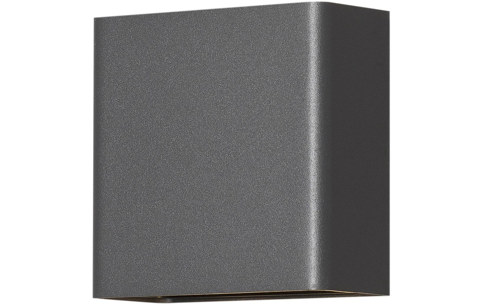 Konstsmide Aussenwandleuchte – Warmweiss, 3000 K – IP54 – Netzbetrieb – LED fest verbaut – Anthrazit, Aluminium