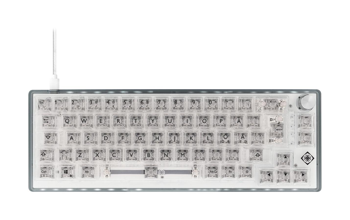 Deltaco Gaming GAM-160-T-CH – Gaming-Tastatur 65% – Mechanisch – Verkabelt, USB-C – QWERTZ (CH) – RGB