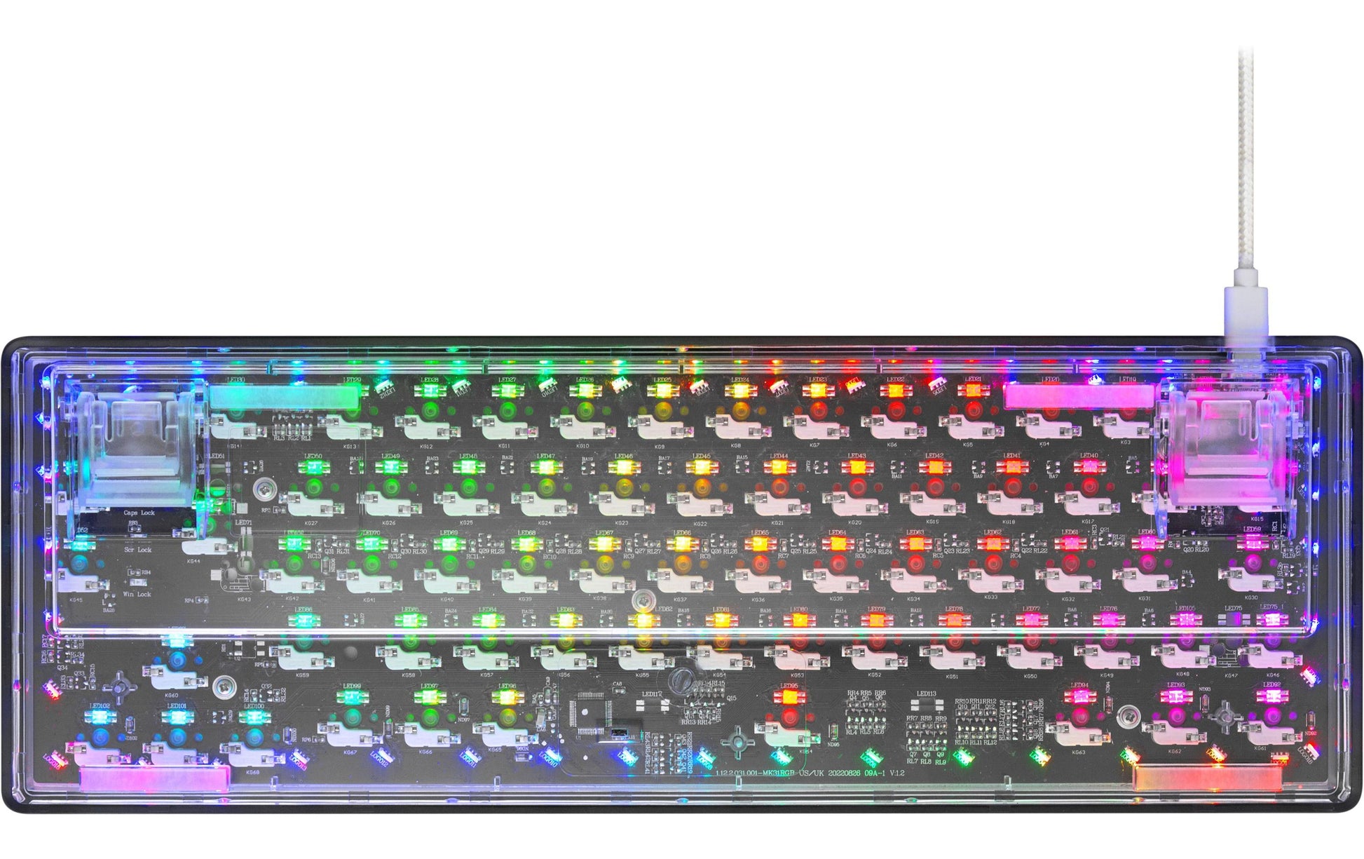 Deltaco Gaming GAM-160-T-CH – Gaming-Tastatur 65% – Mechanisch – Verkabelt, USB-C – QWERTZ (CH) – RGB