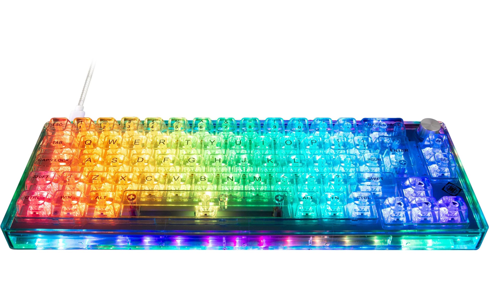 Deltaco Gaming GAM-160-T-CH – Gaming-Tastatur 65% – Mechanisch – Verkabelt, USB-C – QWERTZ (CH) – RGB