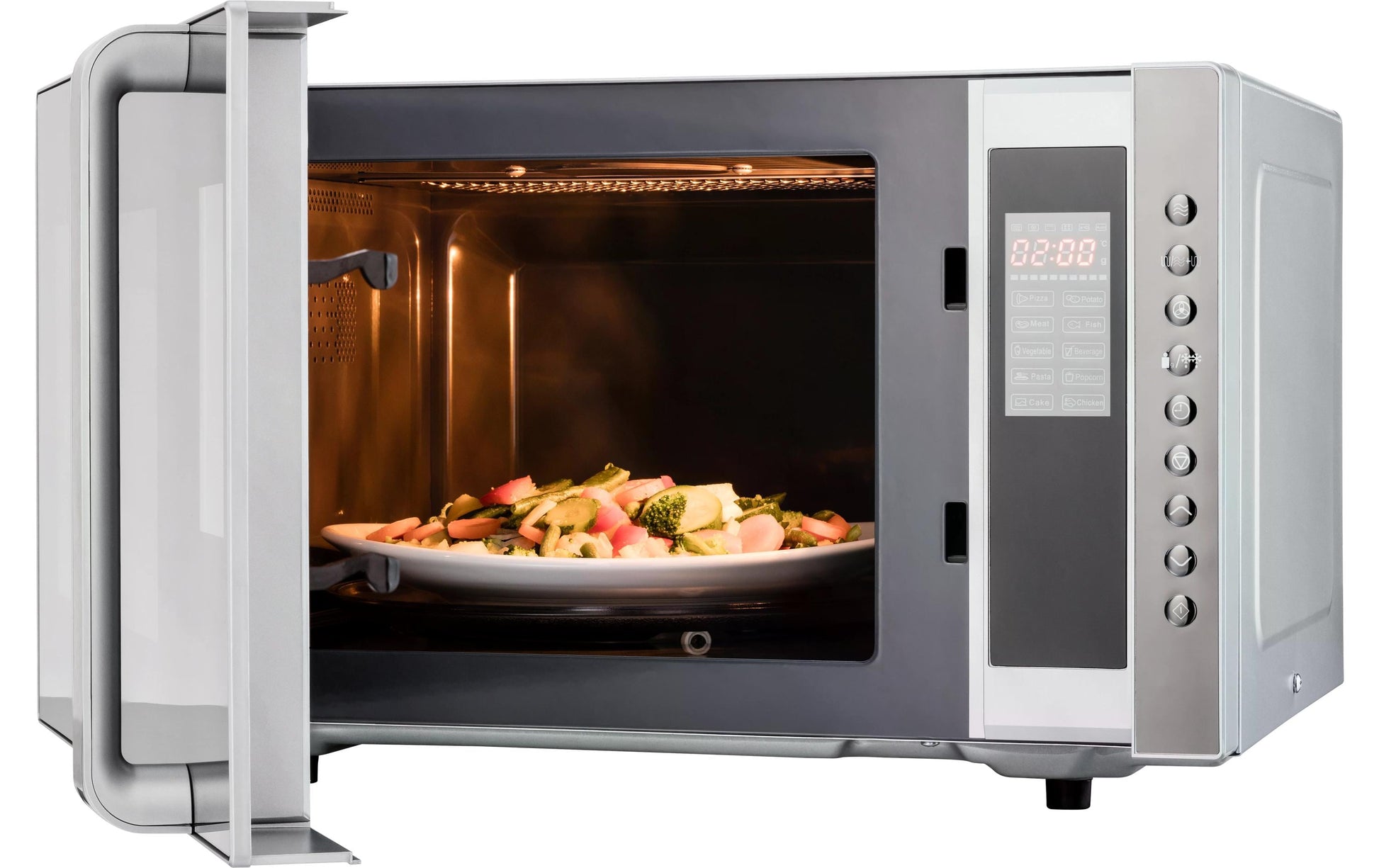 MEDION Kombi-Mikrowelle MD17495 – 23 l, Grill & Heissluft, 800 W – Grau