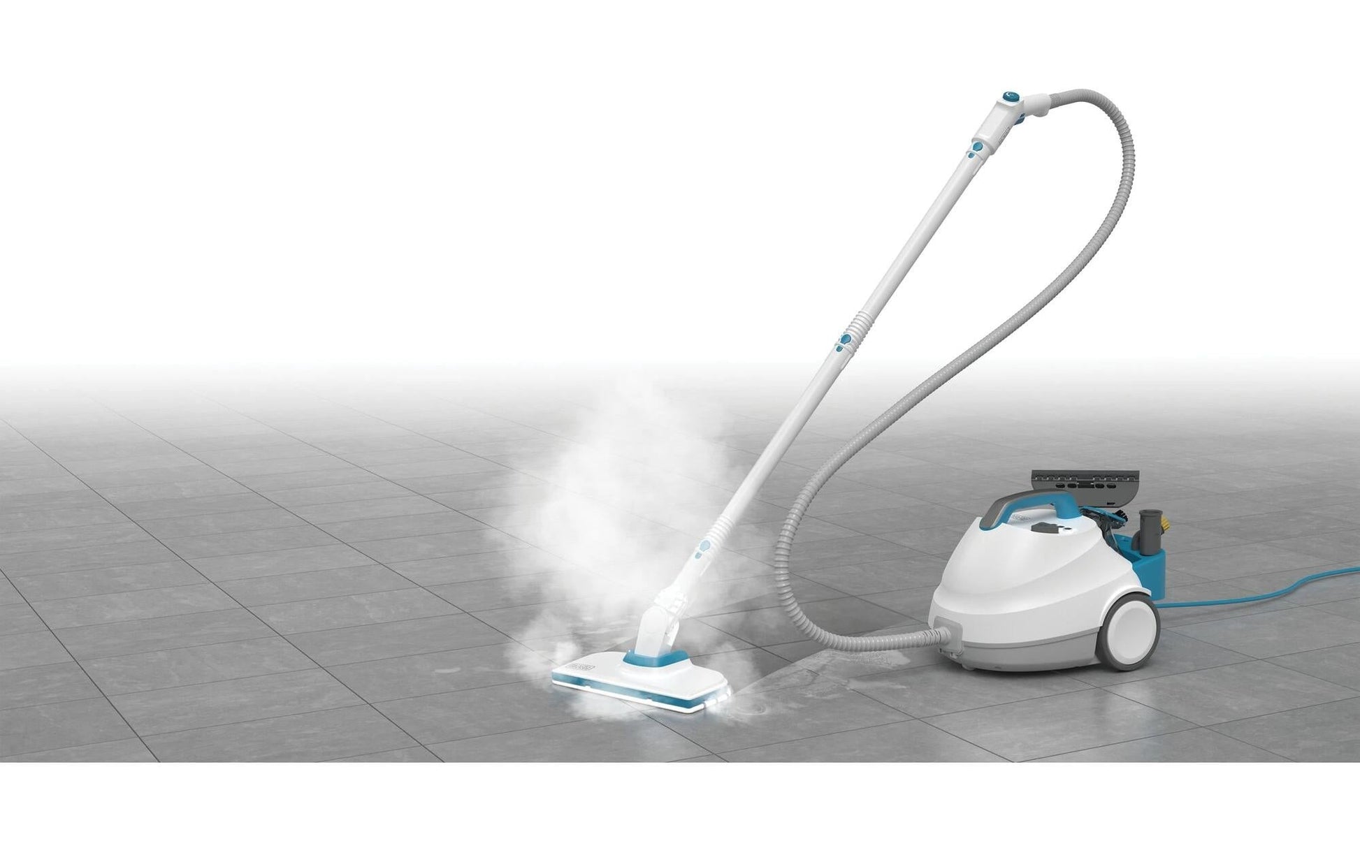 Black & Decker BLACK+DECKER Dampfreiniger – 1200 ml, weiss, für Arbeitsflächen