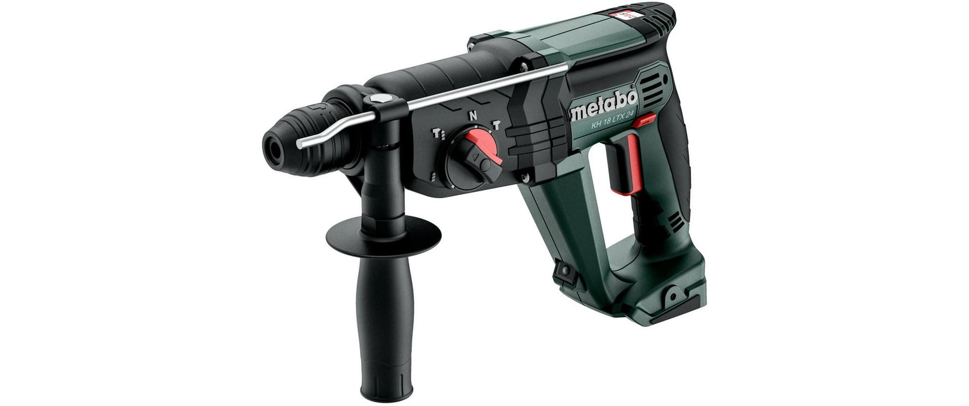 Metabo Bohrhammer KH 18 LTX 24 – 18 V (CAS) – SDS-plus – Beton Ø 24 mm – 2,1 J – Solo – Tragetasche