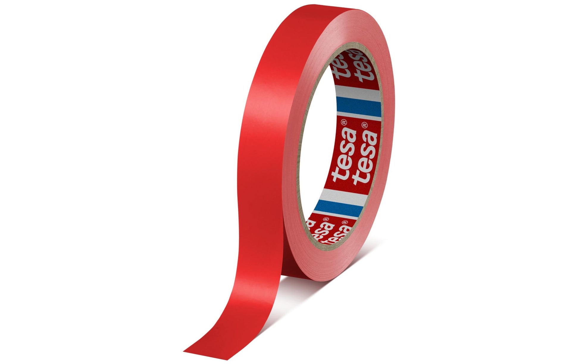 TESA Verpackungsklebeband, PVC, Rot – 19 mm × 66 m – 1 Stück