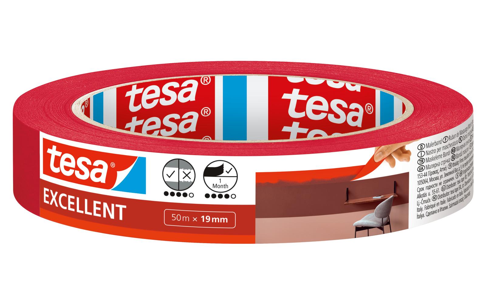 TESA Malerband Excellent – 19 mm × 50 m, innen