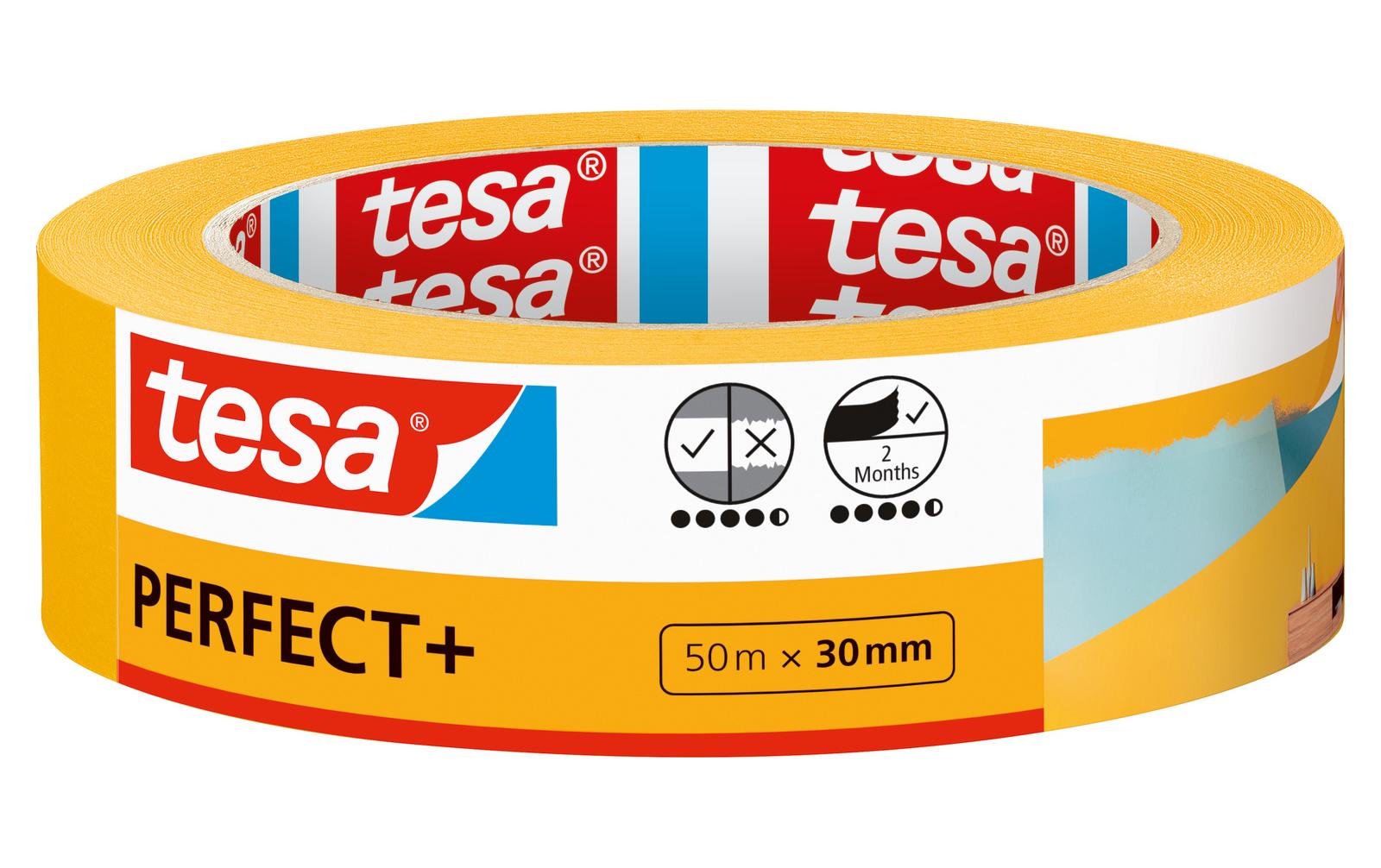 TESA Malerband Perfect+ – 30 mm × 50 m, innen