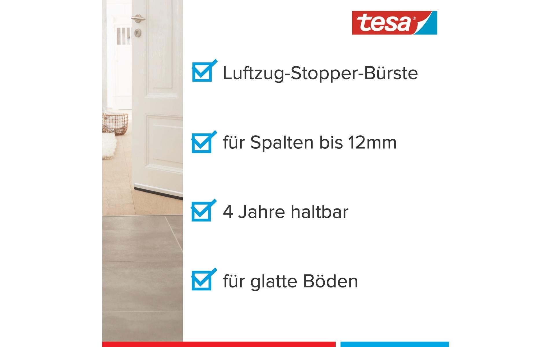 TESA Montageband für Tür – 37 mm × 1 m, weiss, selbstklebend