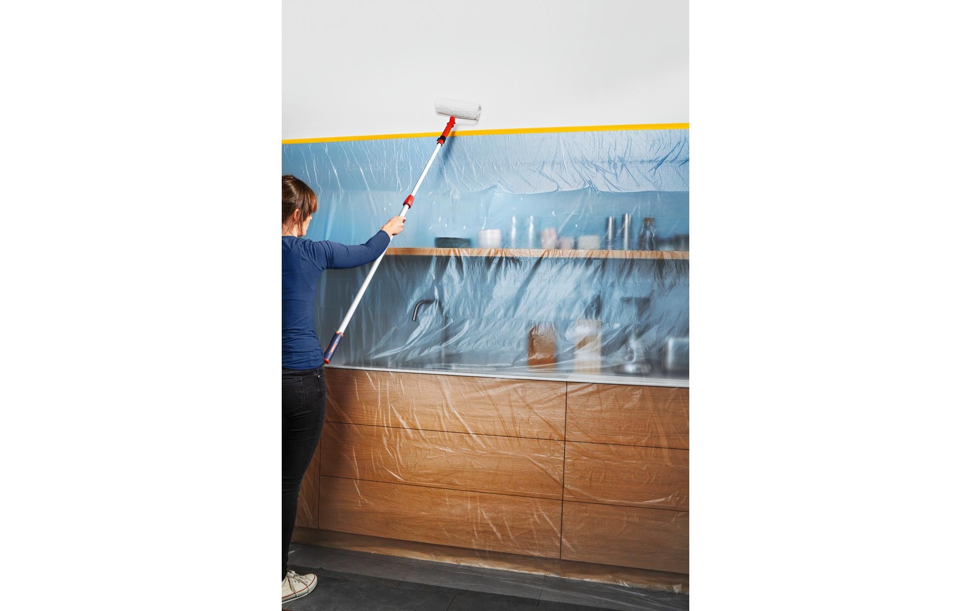 TESA Abdeckfolie mit Band Easy Cover Perfect+ Nachfüllpack, transparent – 1400 mm × 33,0 m