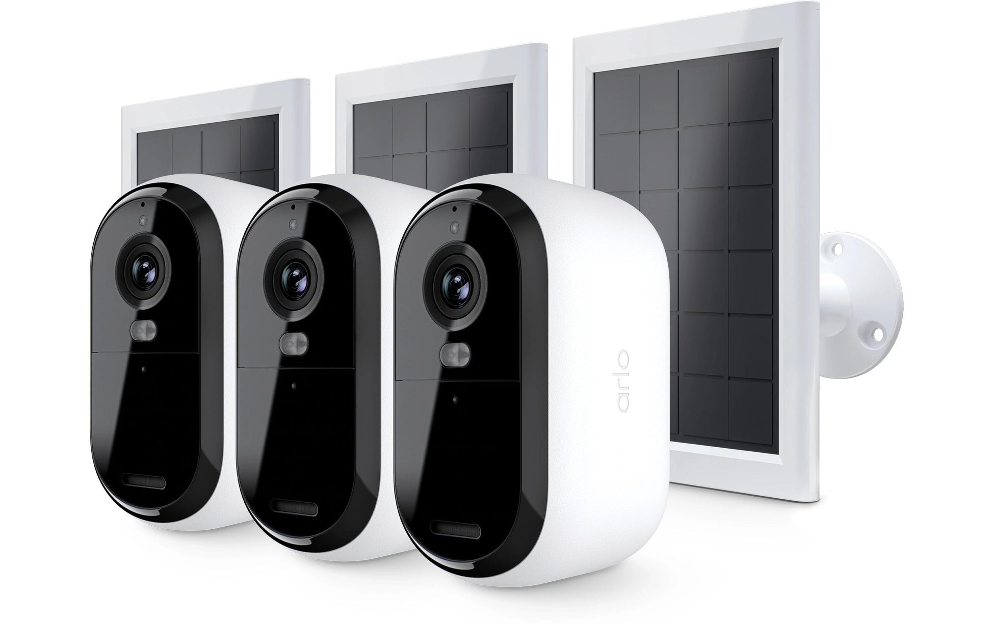 Arlo VMK2380 Essential3 IP-Kamera – 2 MP, Full HD, IP65, Solar, Weiss, 3er-Pack