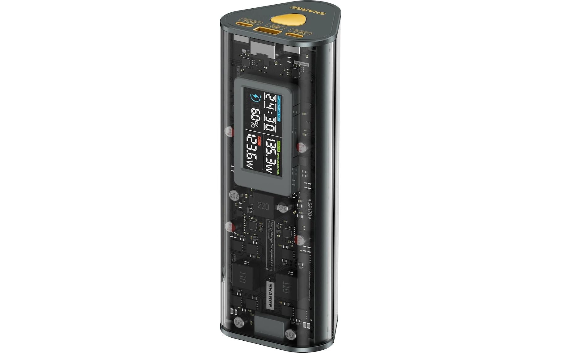 Sharge Powerbank 24000 mAh, PD 170 W, Schwarz