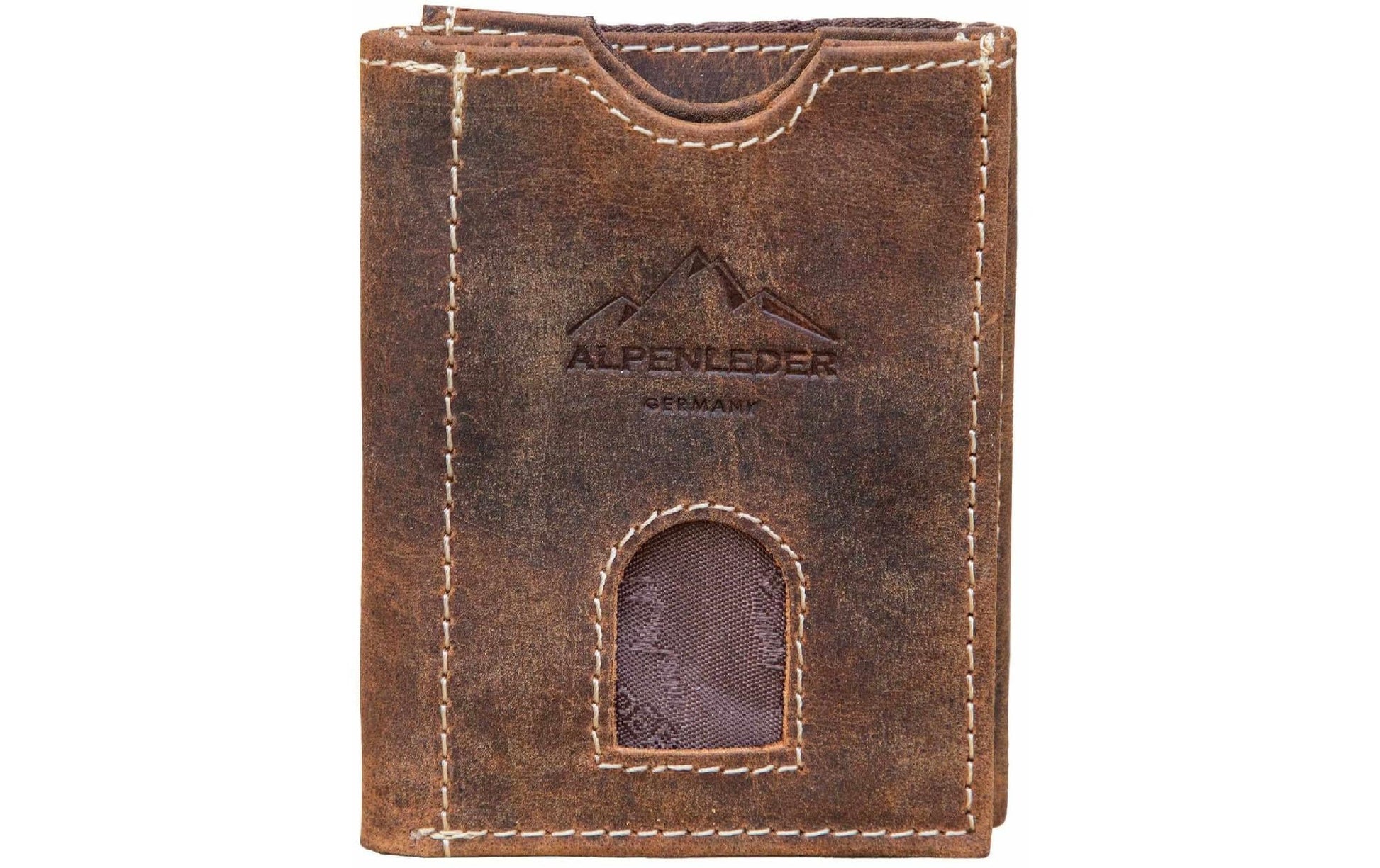 Alpenleder Brieftasche Pocket – 60 × 105 × 15 mm – Old Havanna – Leder