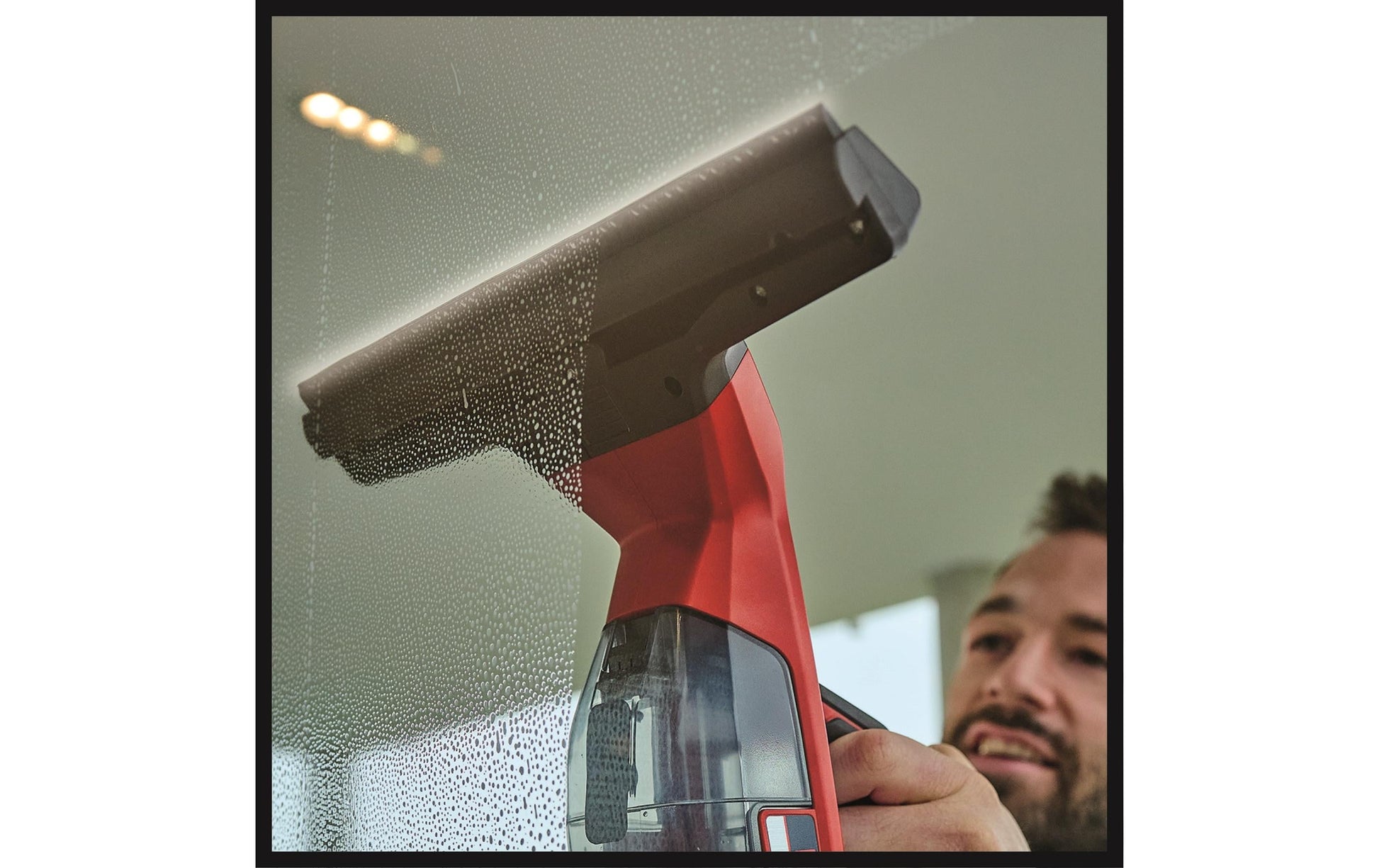 Einhell Fenstersauger BRILLIANTO – 18 V, rot