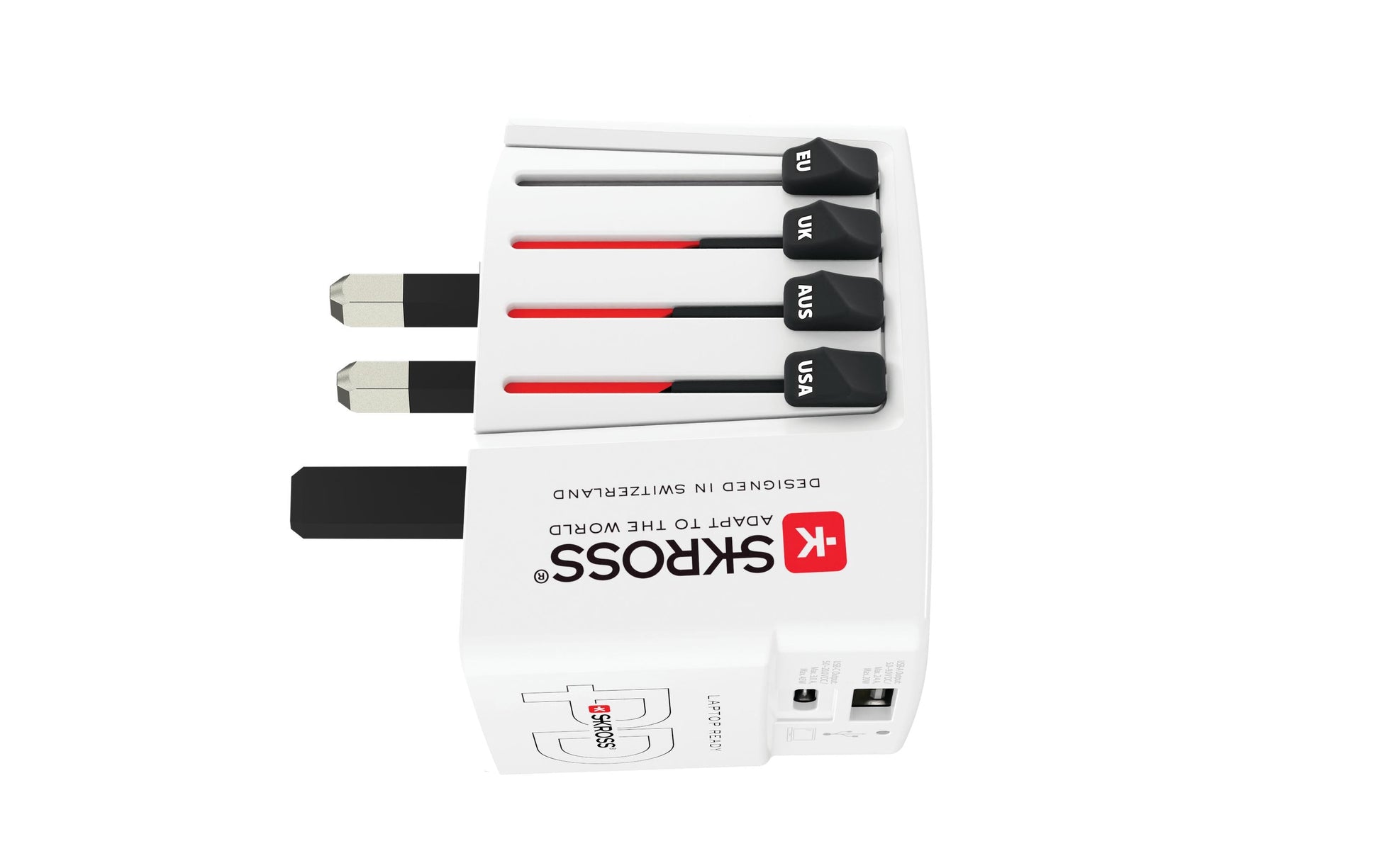 Skross World Netzteil – 52,5 W, 1× USB-C + 1× USB-A, PD – für Digitalkamera, E-Buchleser, Laptop, u. a.