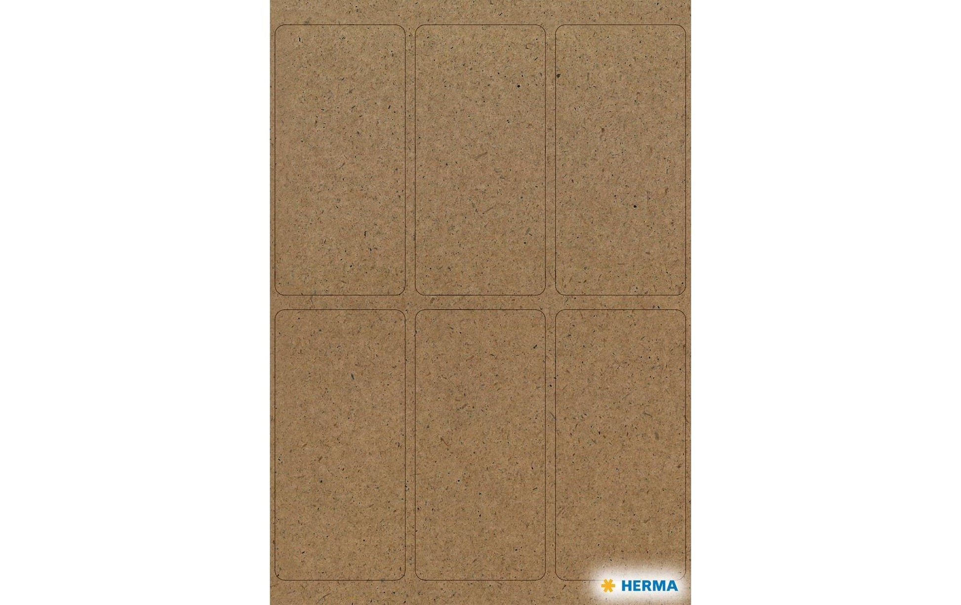 HERMA Haftetiketten – rechteckig 26 × 54 mm, permanent, braun, 4 Blatt (24 Stk.)