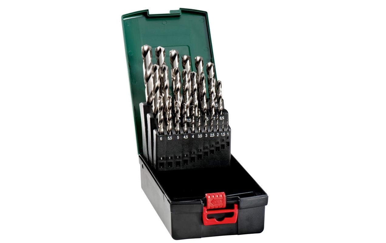 Metabo Bohr- & Bit-Set 1–13 mm HSS Zylinderschaft – für Metall, Kunststoff – 25-tlg.