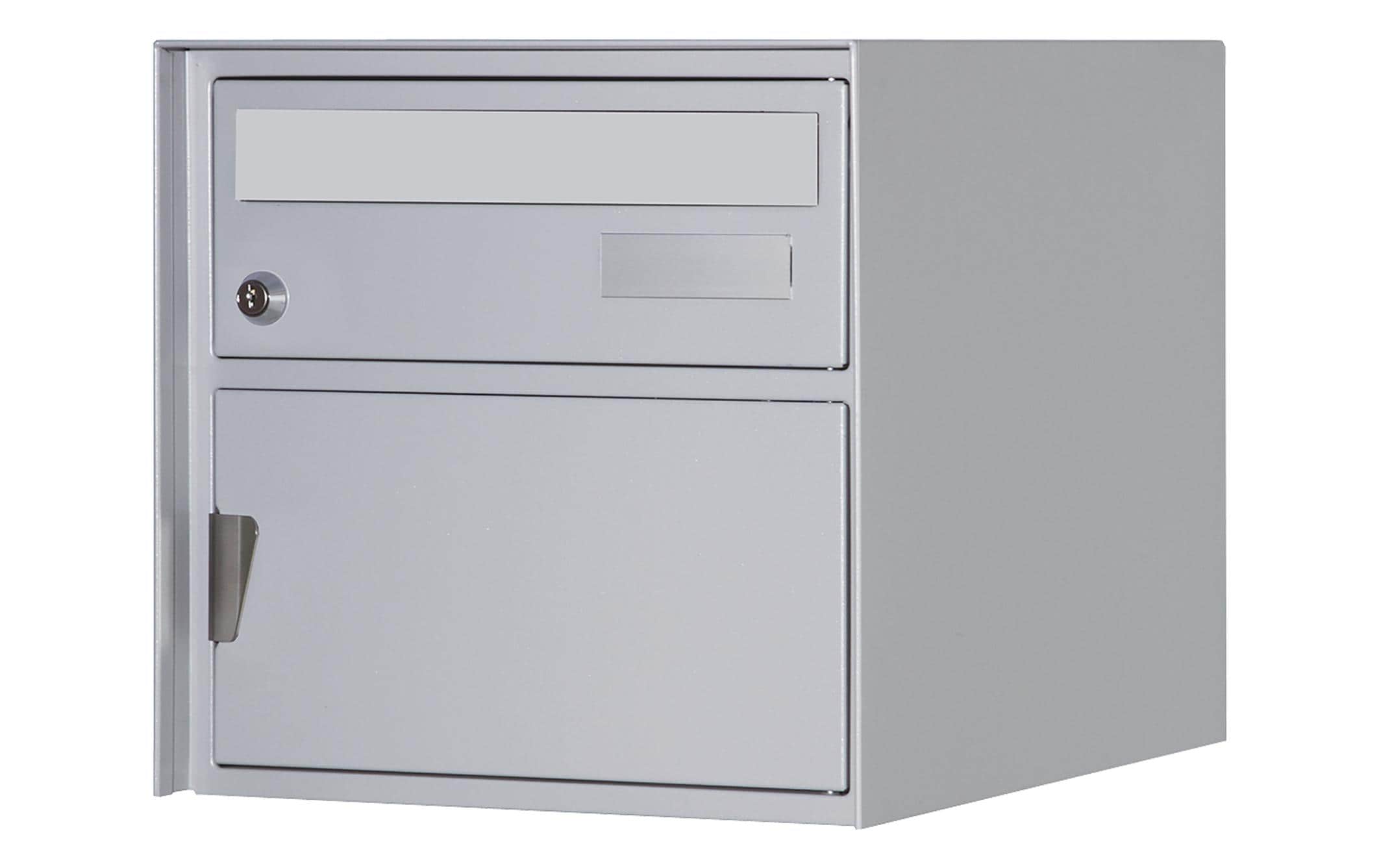 Huber Briefkasten – Stahl, grau, 40,8 × 30,2 × 30,2 cm