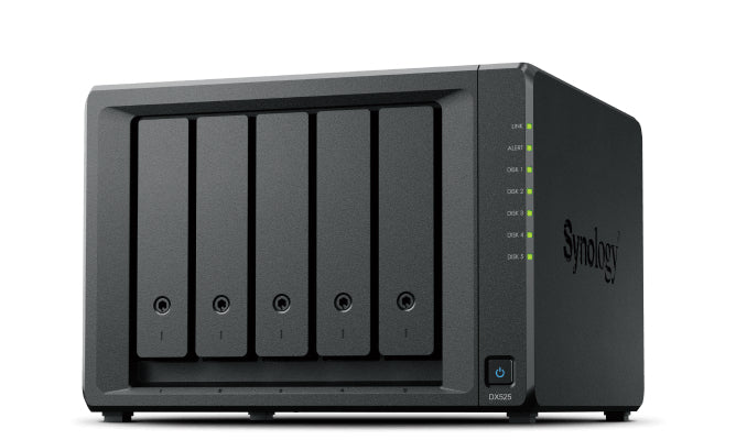 Synology DX525 – 5-Bay Desktop NAS – für 2,5"/3,5" HDD/SSD, SATA