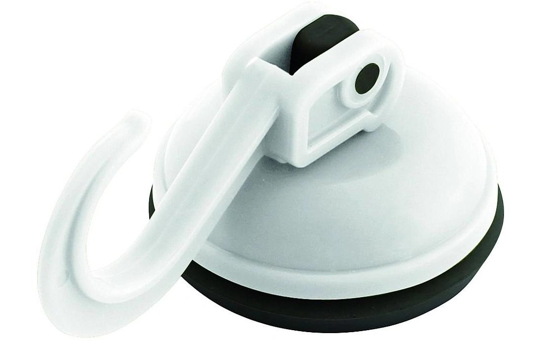 Eurotrail Universalhaken – rund, für den Innenbereich – für Wohnwagen/Van – Ø 37 mm – weiss – ABS – 1 Stück
