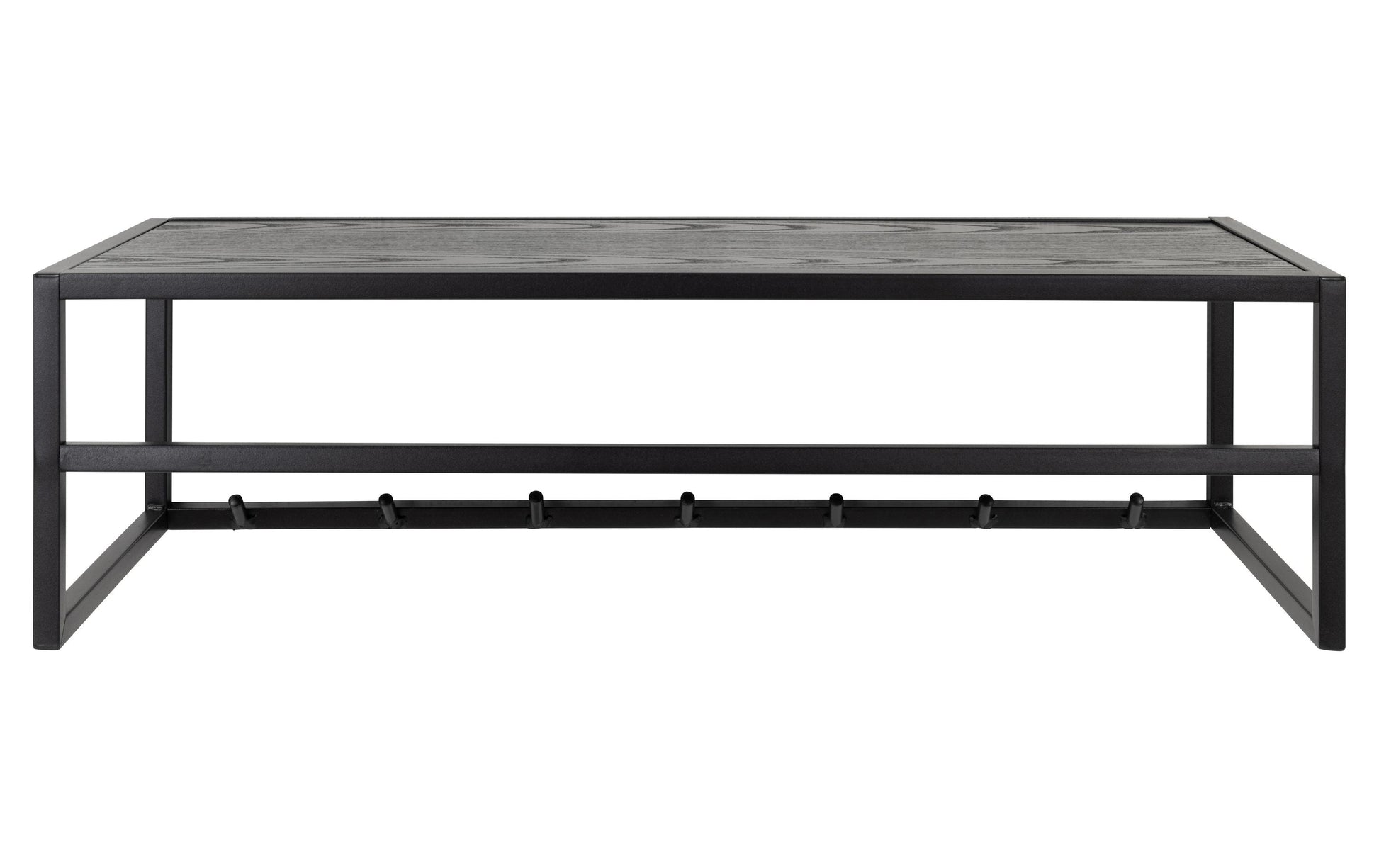 Actona Seaford Wandgarderobe 7 Haken – Stahl/MDF – Schwarz – 770 × 220 × 280 mm