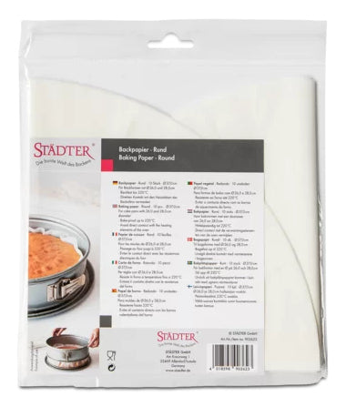 Städter Backpapier Ø 37 cm, 10 Stk., weiss