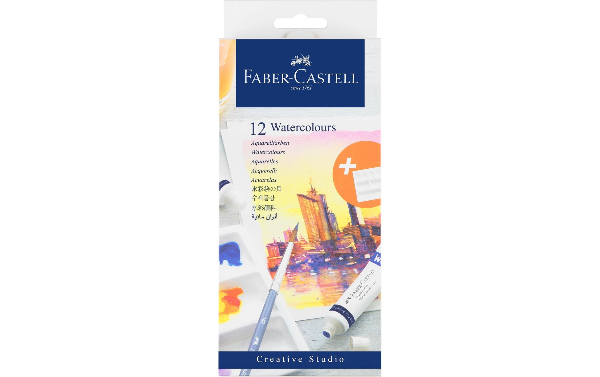 Faber-Castell Aquarellfarbe – Mehrfarbig – 12 Farben, 12×9 ml (108 ml)