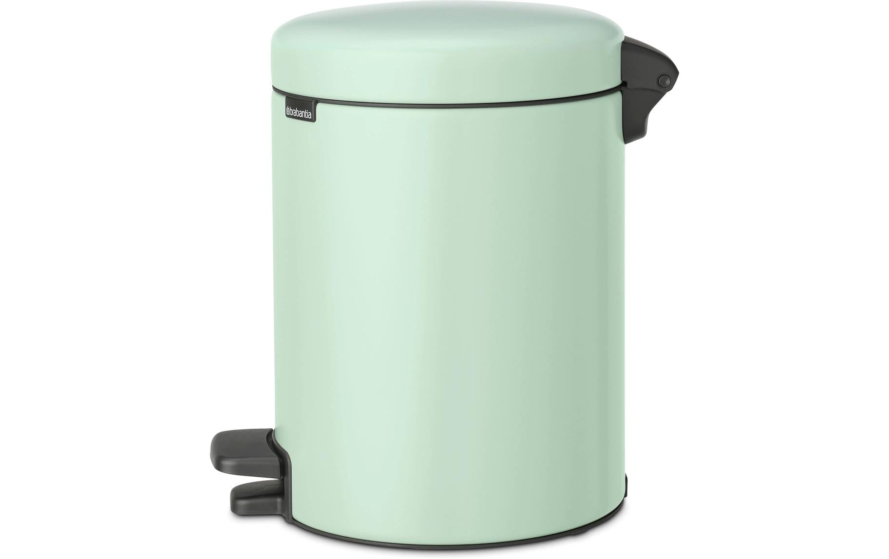 Brabantia NewIcon Treteimer – 5 l – Stahl, rund – Hellgrün – Soft-Close, mit Innenkübel