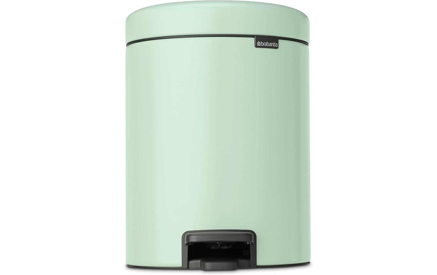 Brabantia NewIcon Treteimer – 5 l – Stahl, rund – Hellgrün – Soft-Close, mit Innenkübel