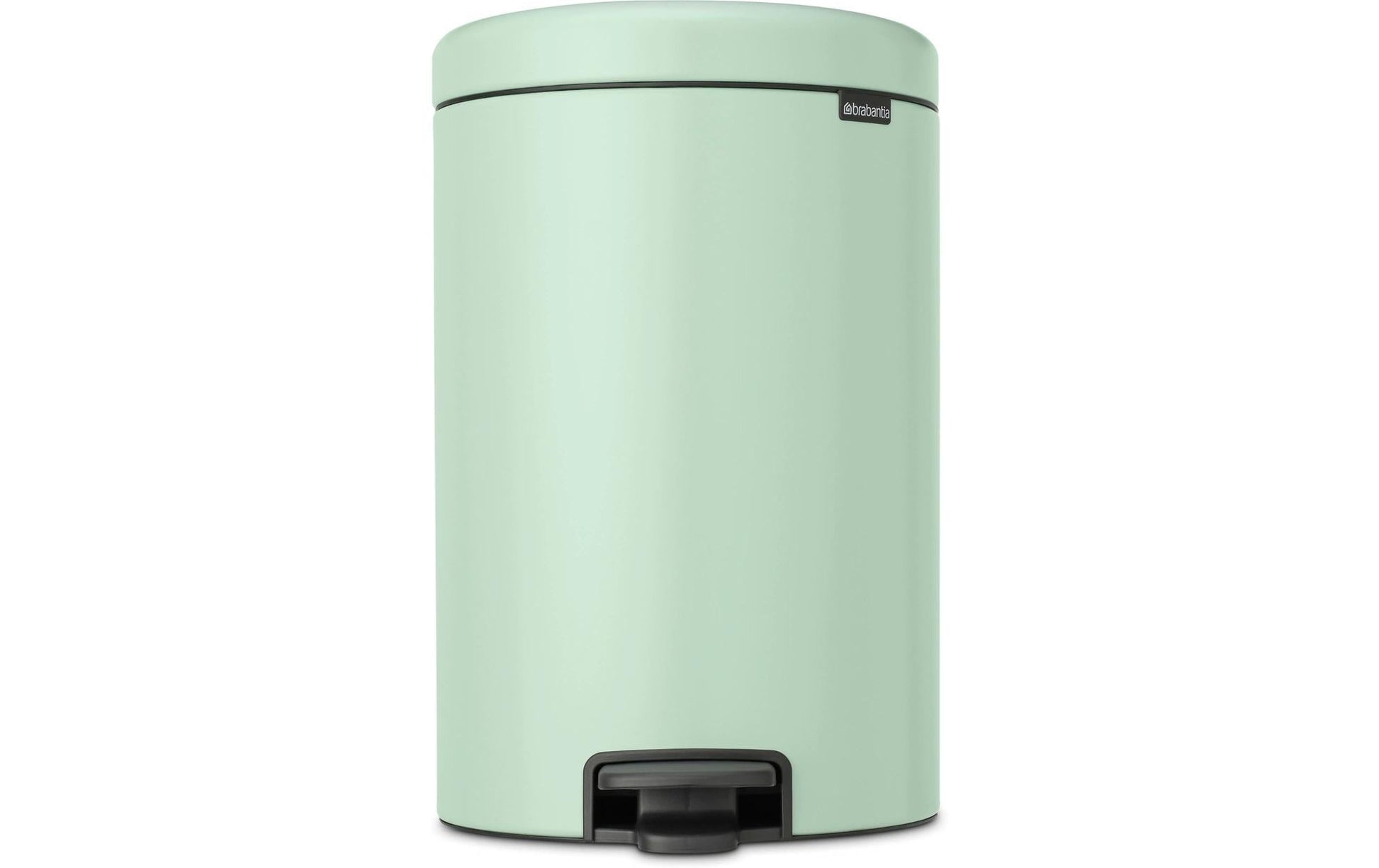 Brabantia NewIcon Papierkorb – 20 l, mit Deckel – Stahl, Grün – B × H × T 290 × 467 × 380 mm