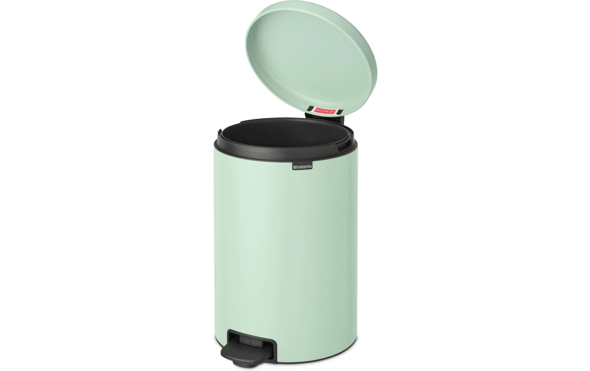 Brabantia NewIcon Papierkorb – 20 l, mit Deckel – Stahl, Grün – B × H × T 290 × 467 × 380 mm