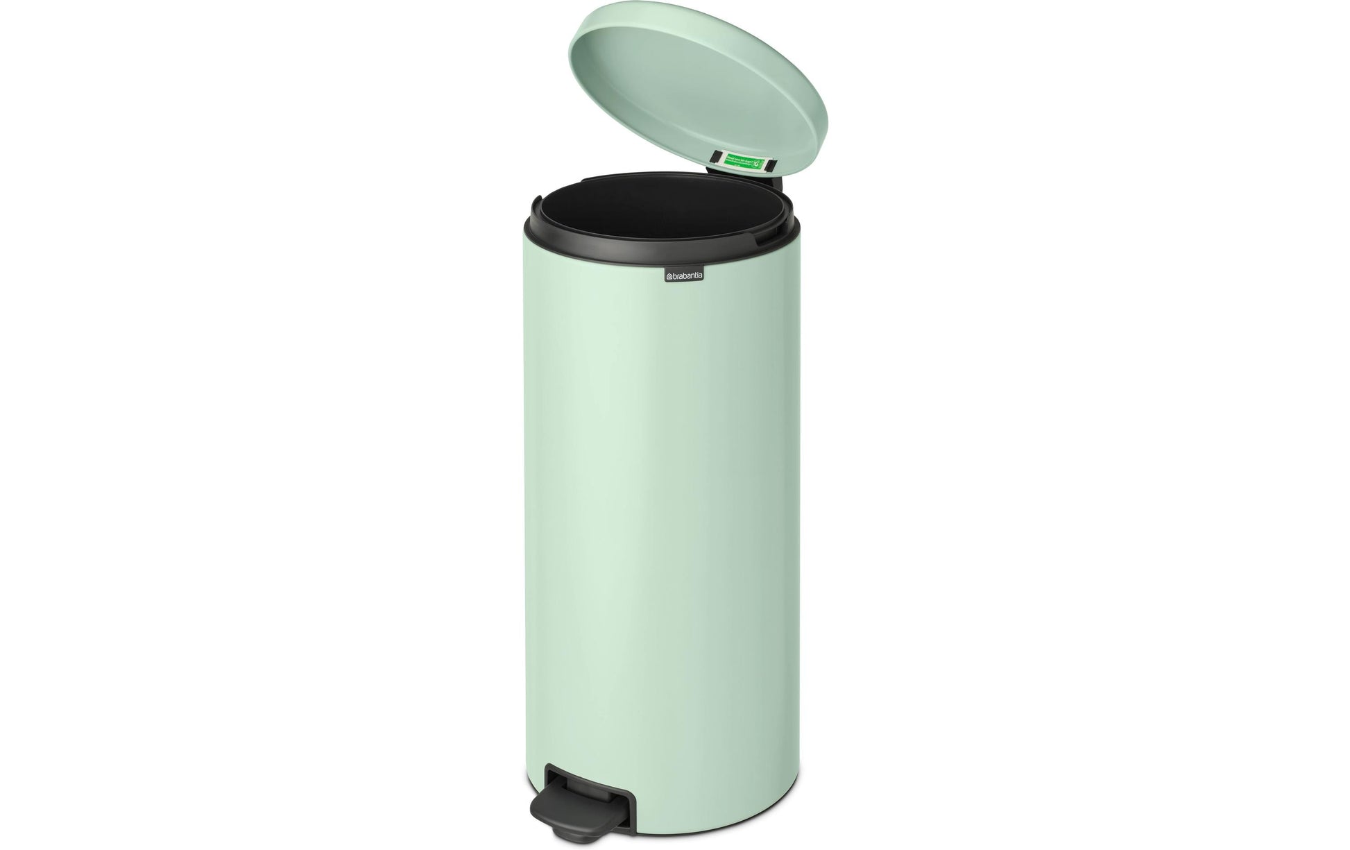 Brabantia NewIcon Papierkorb – 30 l – Stahl, Grün – Ø 293 × H 679 mm