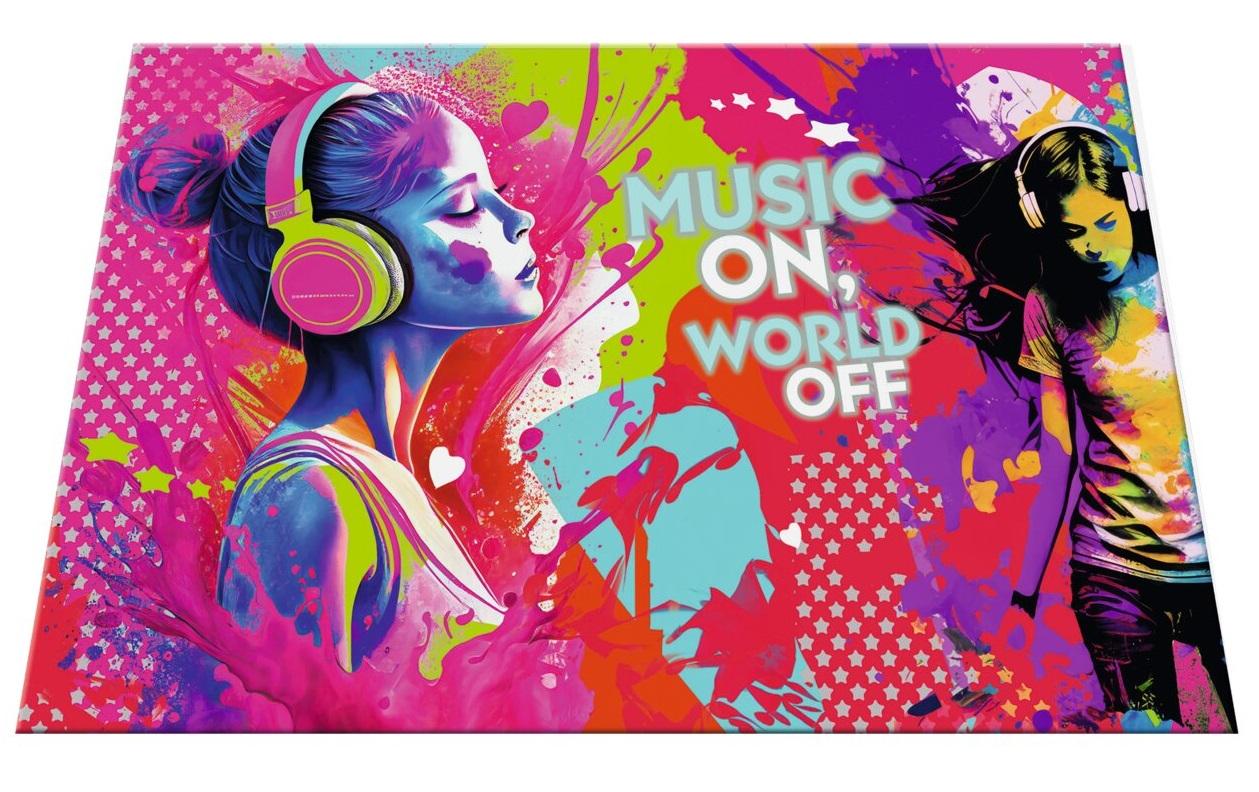 HERMA Schreibunterlage – Music Girl – 550 × 350 mm – Karton, rutschfest