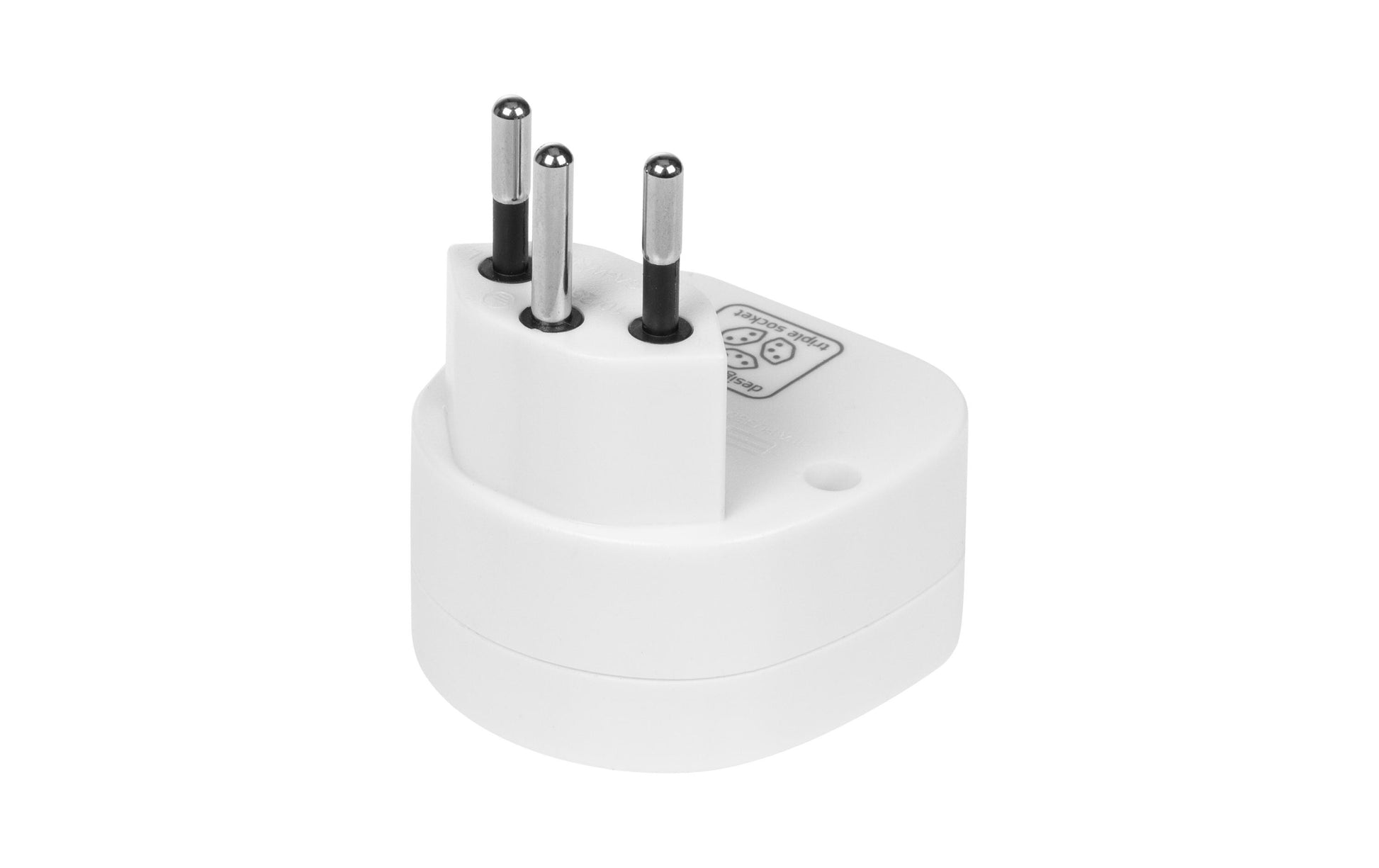 Furber. Reiseadapter – USA zu Schweiz – 10 A/2500 W, 3-polig – weiss