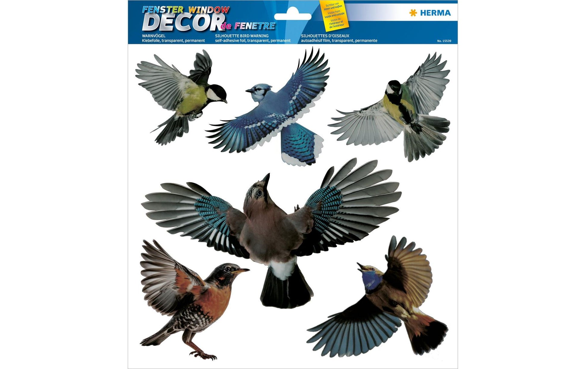 HERMA Warnschild – permanent, Vögel – 300 mm Höhe – mehrfarbig