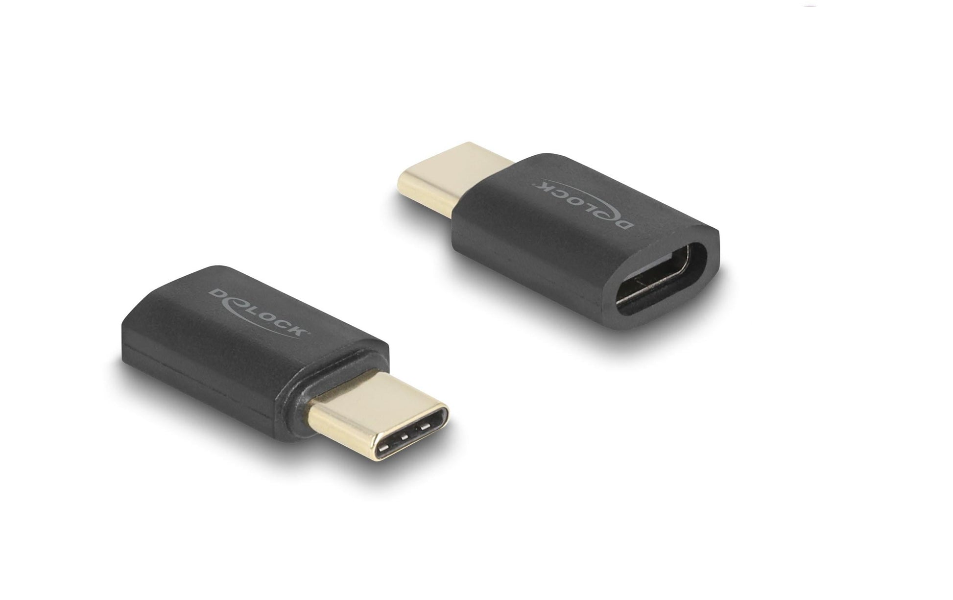 DeLOCK Adapter USB-C zu USB-C – 8K (7680 × 4320) @ 60 Hz, 40 Gbit/s, USB4, USB-PD 240 W, Schwarz
