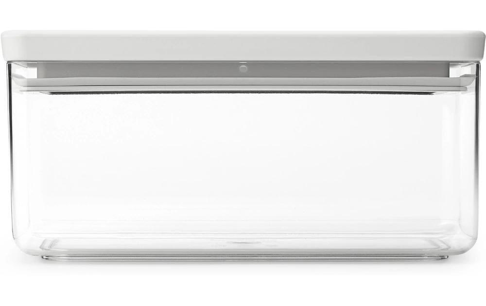 Brabantia Tasty+ – Vorratsdose 1,5 l, 22,1 × 11,1 × 10,6 cm, Kunststoff, hellgrau/transparent
