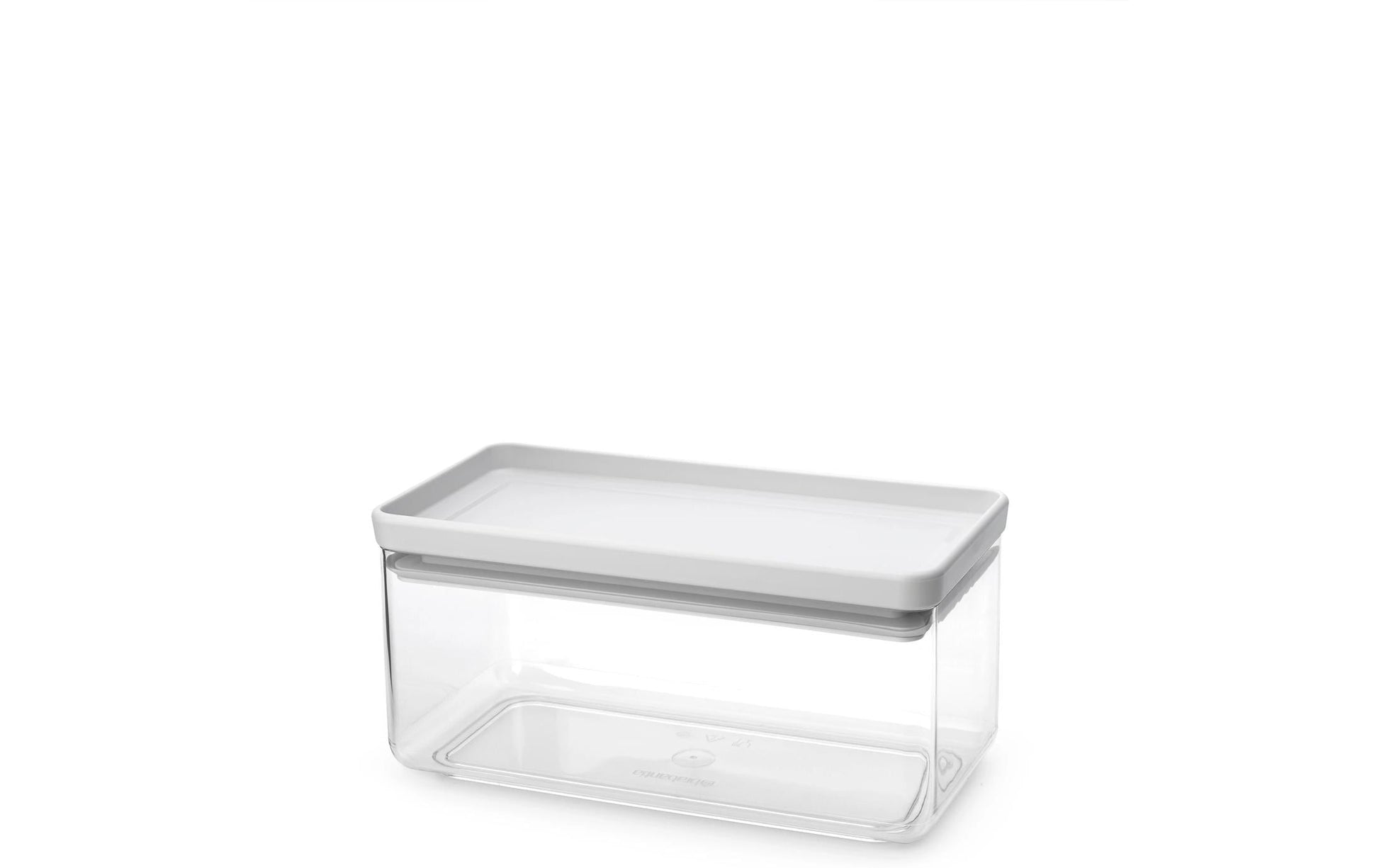 Brabantia Tasty+ – Vorratsdose 1,5 l, 22,1 × 11,1 × 10,6 cm, Kunststoff, hellgrau/transparent